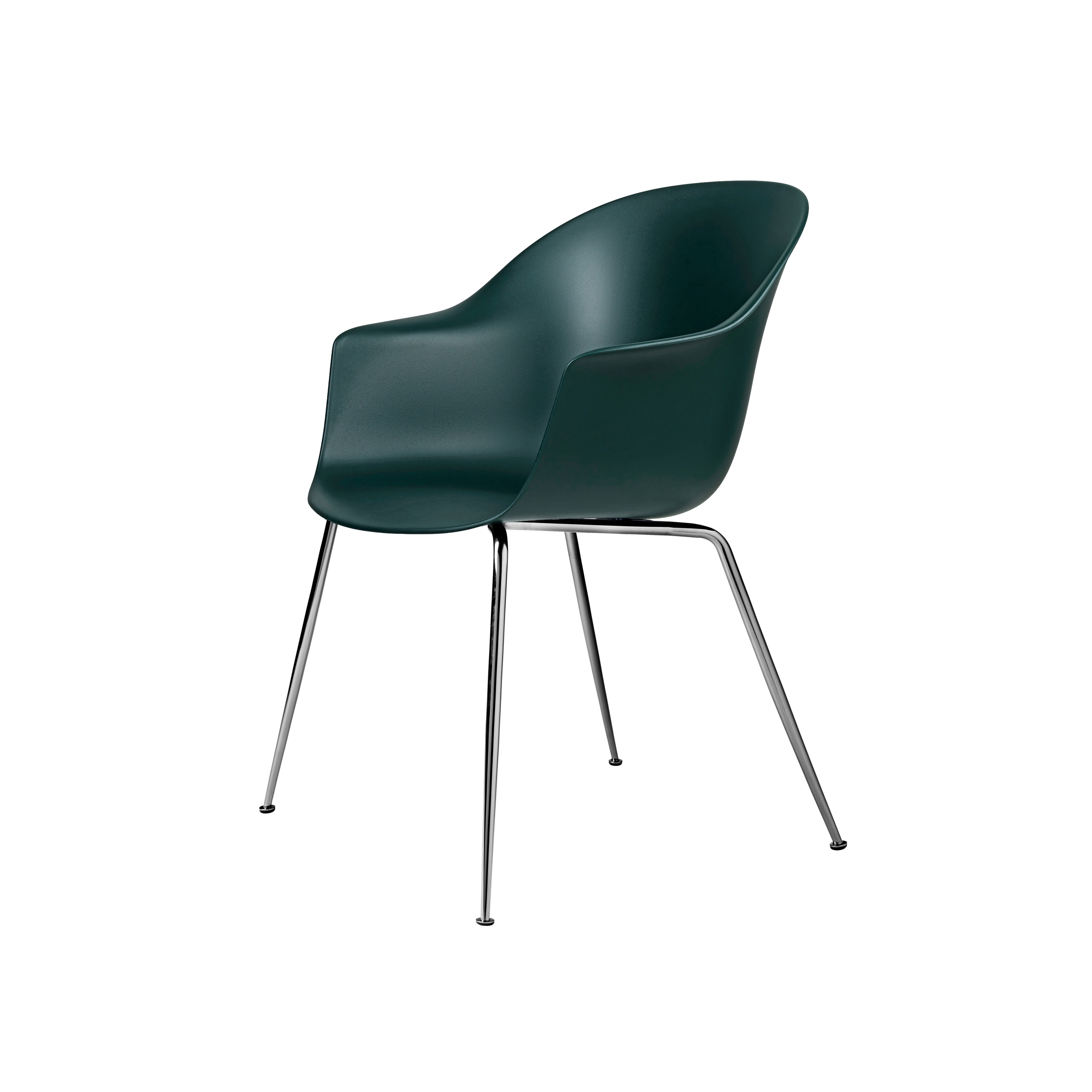 Bat Dining Chair - Un-ophulstered, Conic Base, Chrome