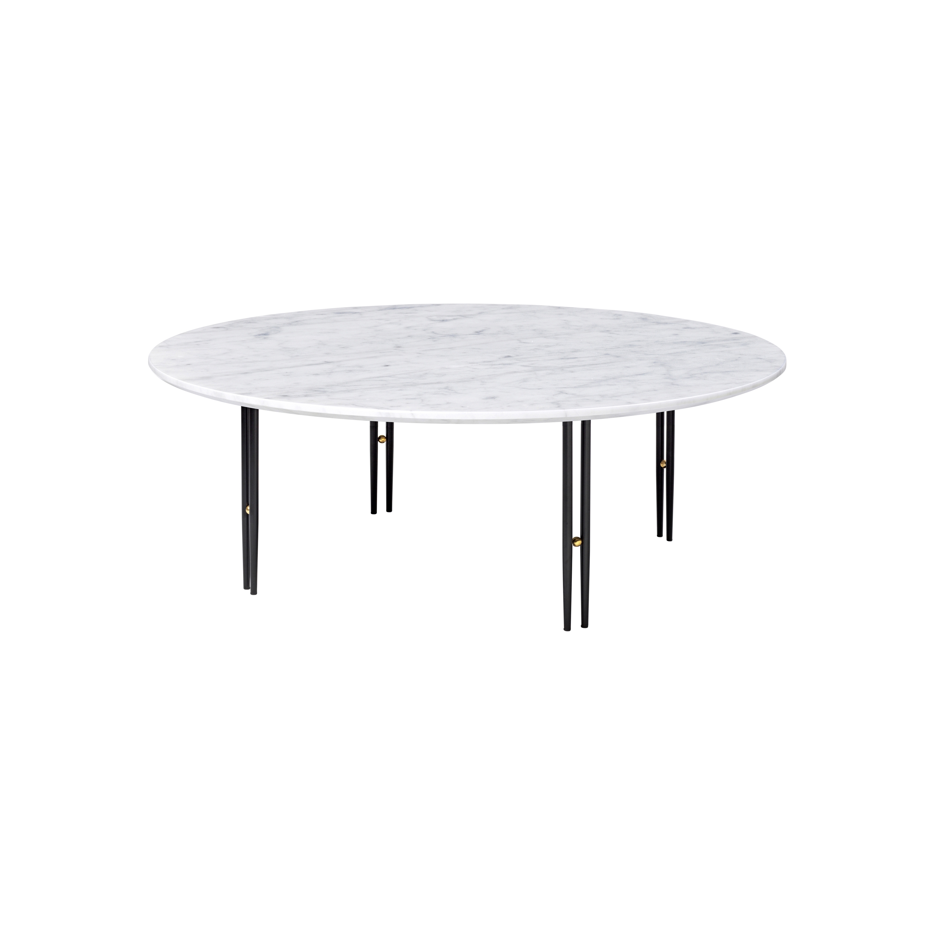 IOI Coffee Table Ø100 | Black Semi Matt/White Carrara Marble