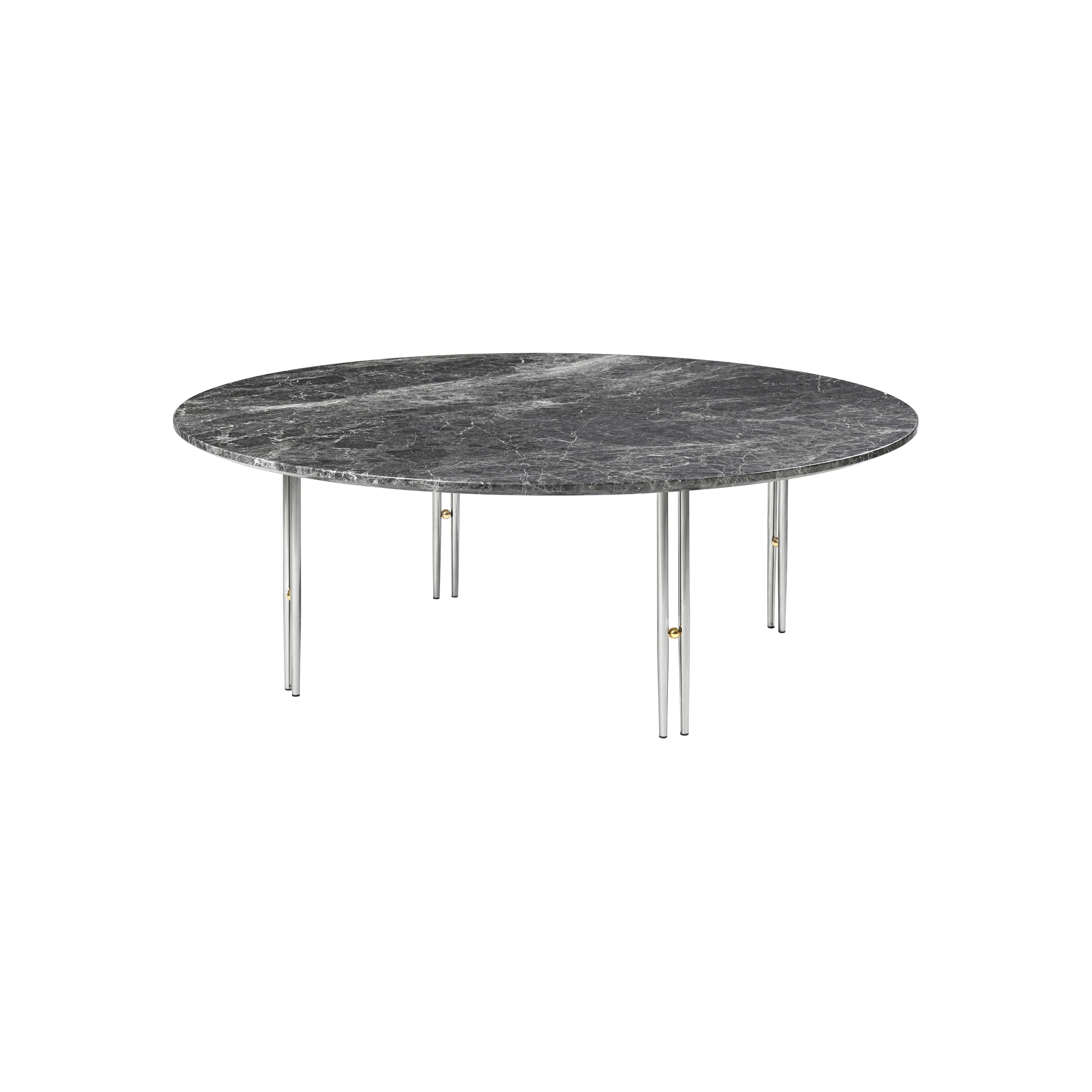 IOI Coffee Table Ø100 | Chrome/Grey Emperador Marble