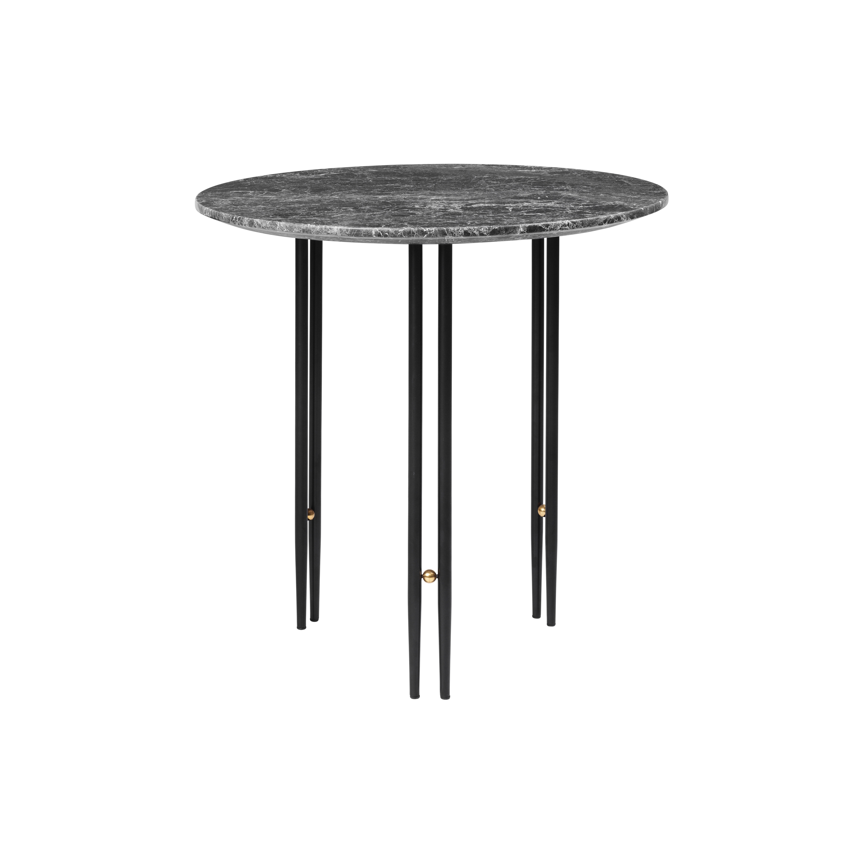 IOI Coffee Table Ø50 | Black Semi Matt/Grey Emperador Marble