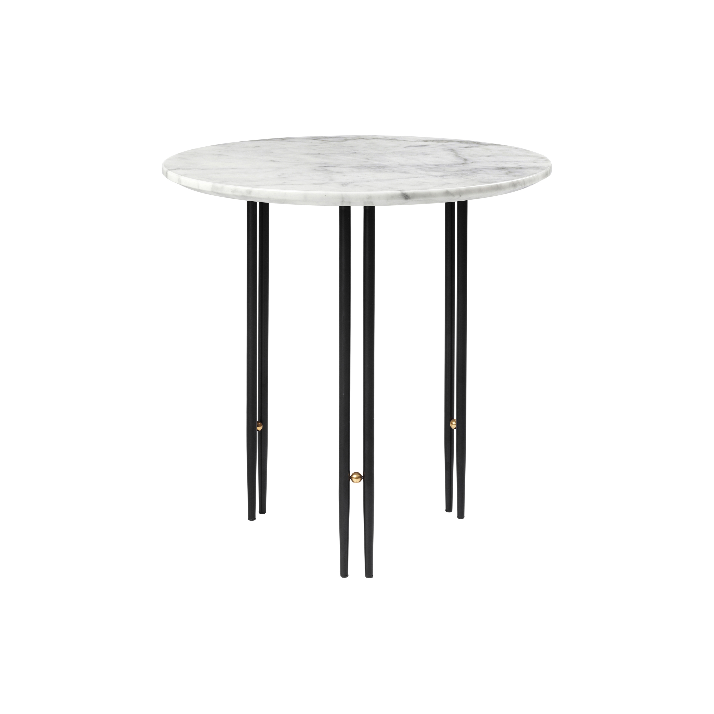 IOI Coffee Table Ø50 | Black Semi Matt/White Carrara Marble