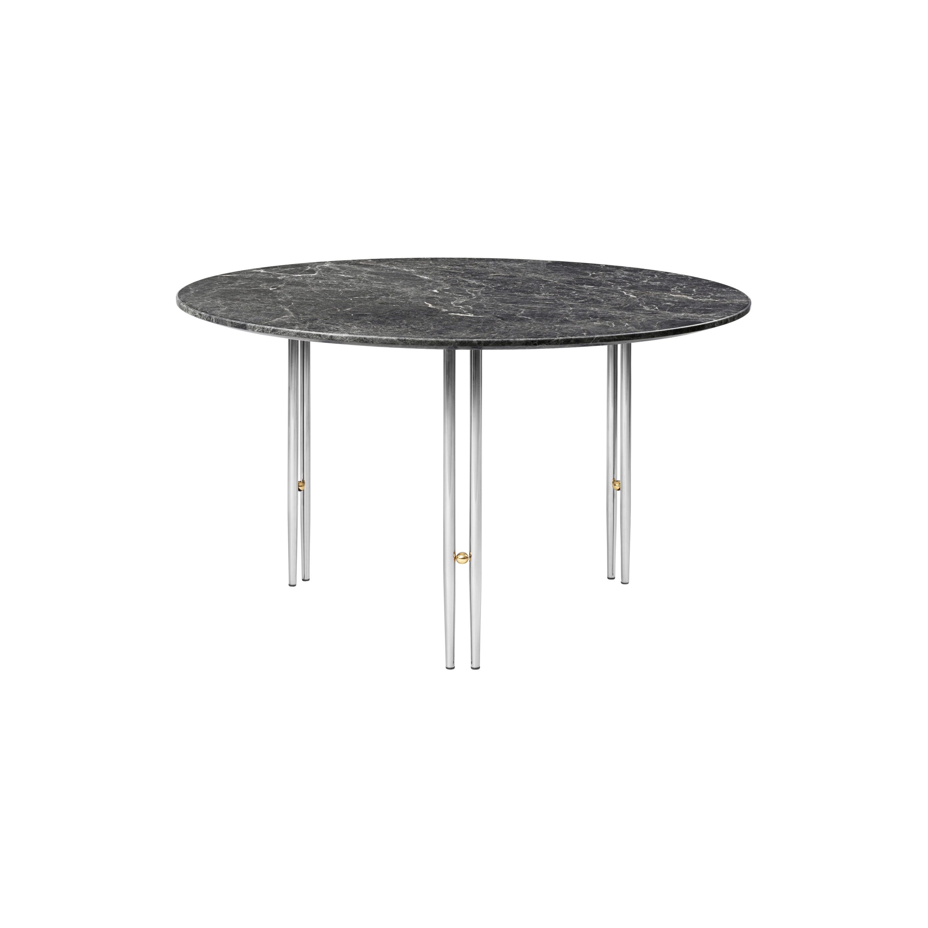 IOI Coffee Table Ø70 | Chrome/Grey Emperador Marble