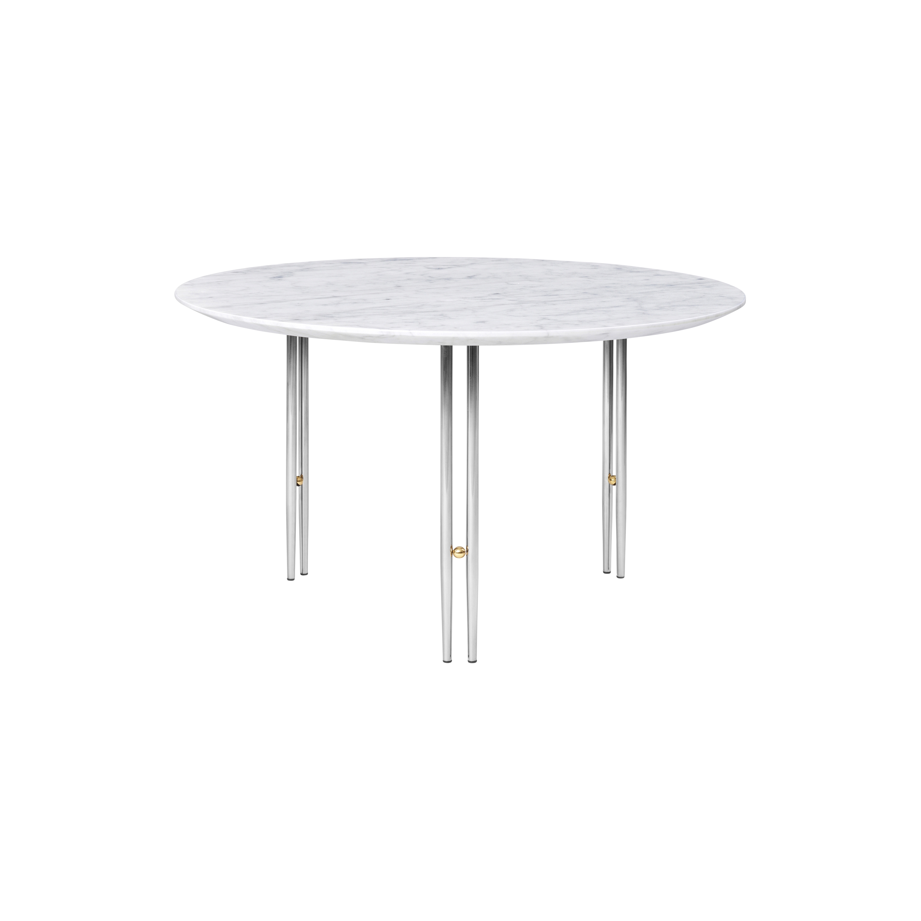 IOI Coffee Table Ø70 | Chrome/White Carrara Marble
