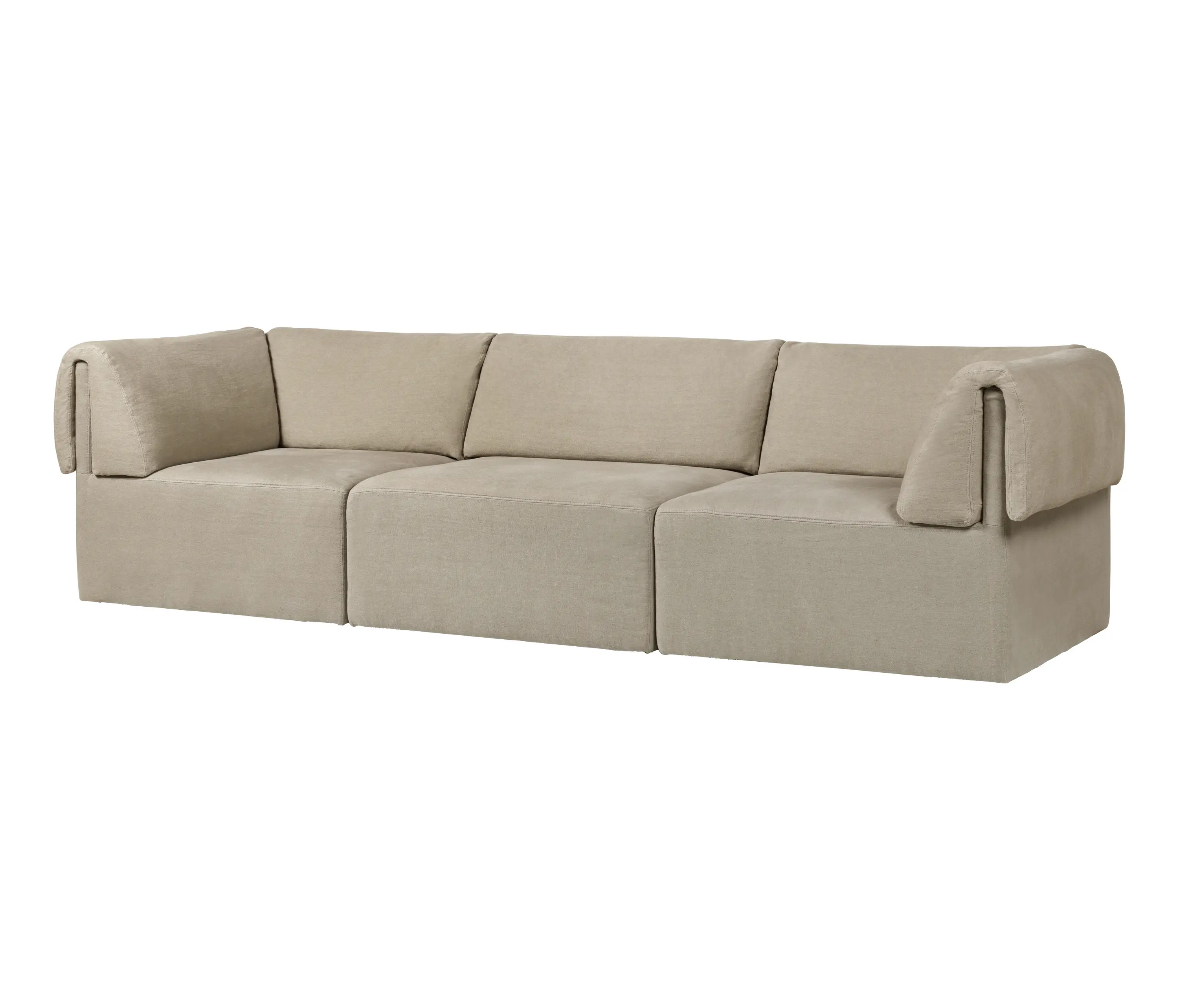 GUBI - Wonder Sofa - 3-seater with armrest