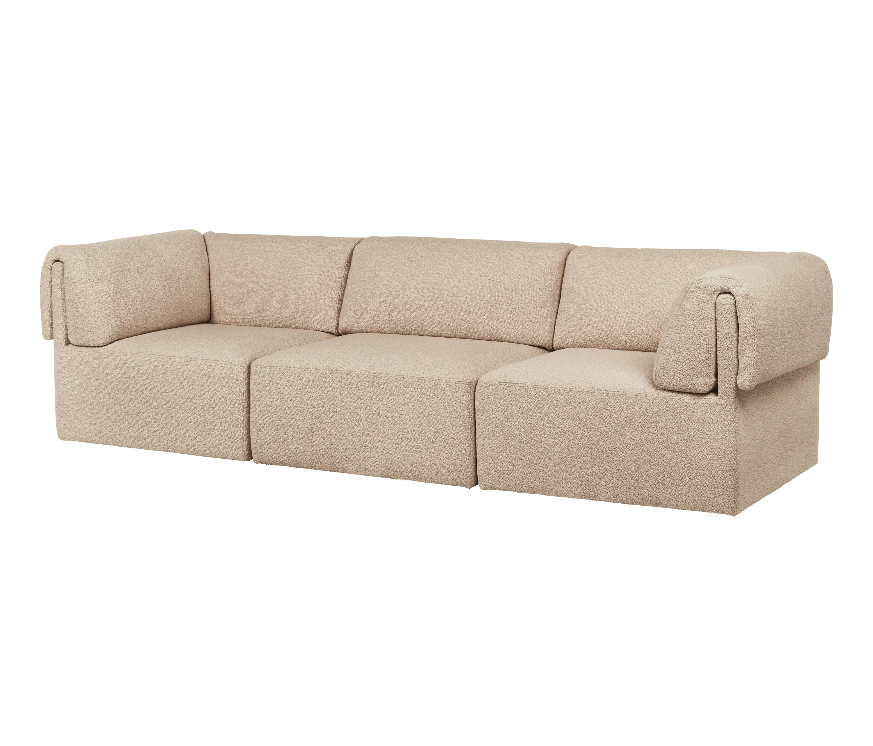GUBI - Wonder Sofa - 3-seater with armrest
