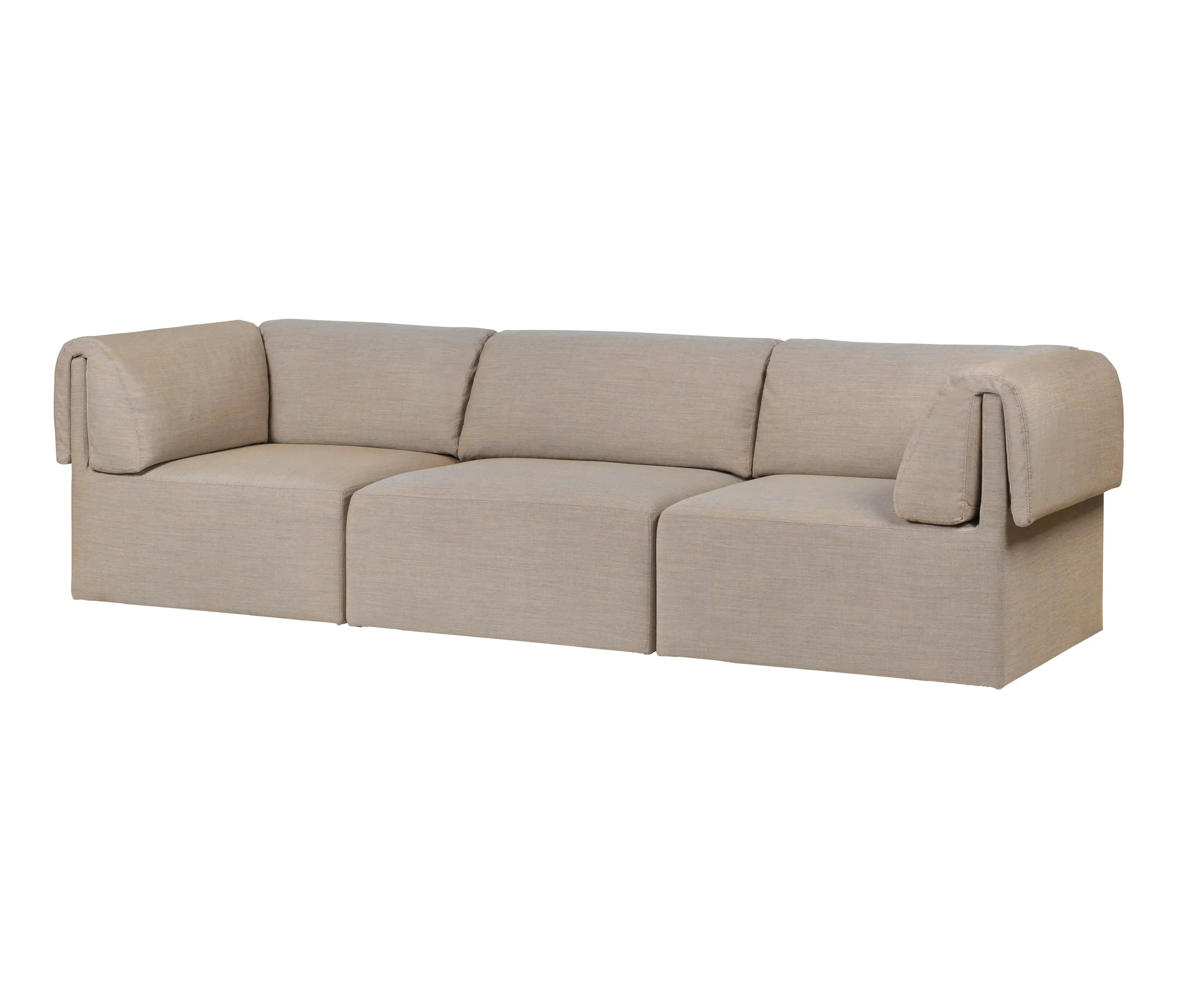 GUBI - Wonder Sofa - 3-seater with armrest