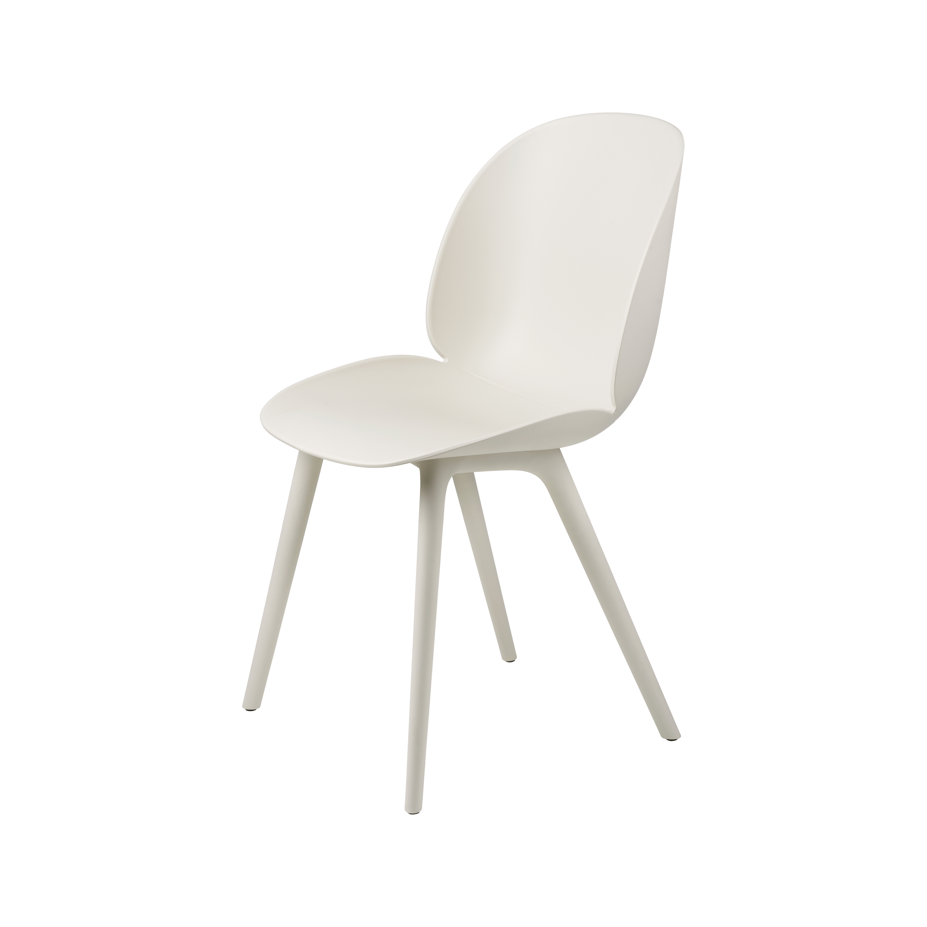 Beetle Dining Chair, Plastic edition (Alabaster White Shell, Alabaster White Legs)
