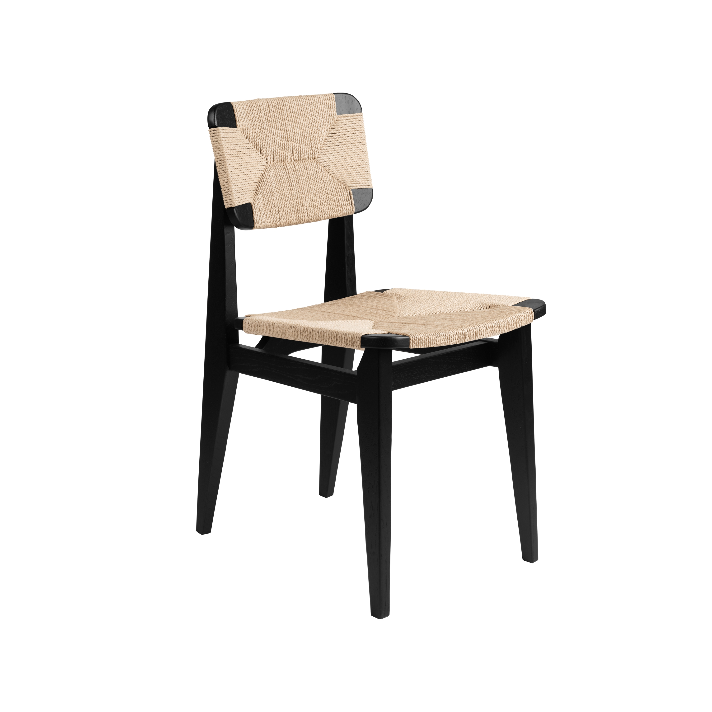 C-Chair Dining Chair - Paper Cord (Black Stained Oak Matt Lacquered Base)