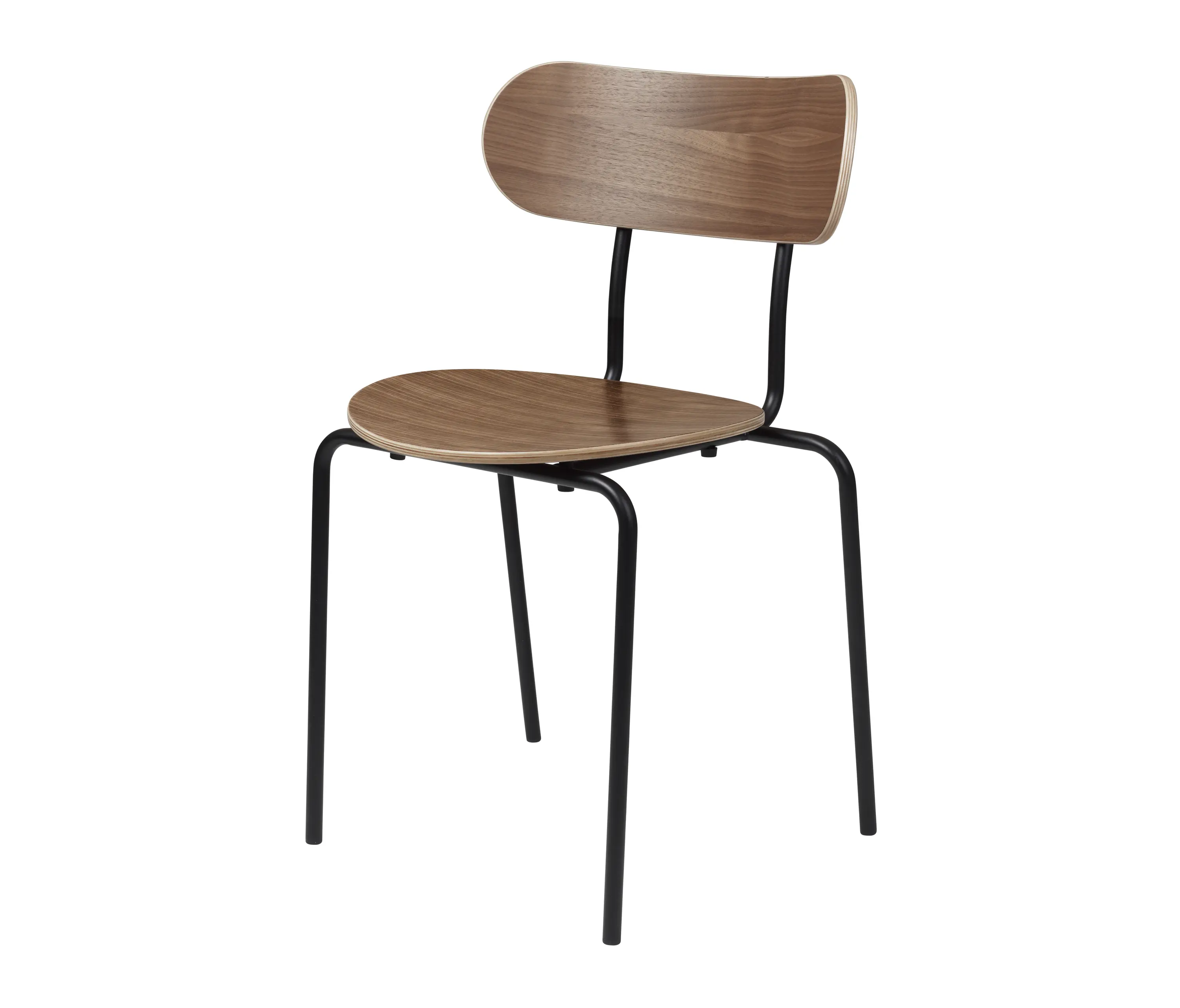 GUBI - Coco Dining Chair, Stackable (Walnut)
