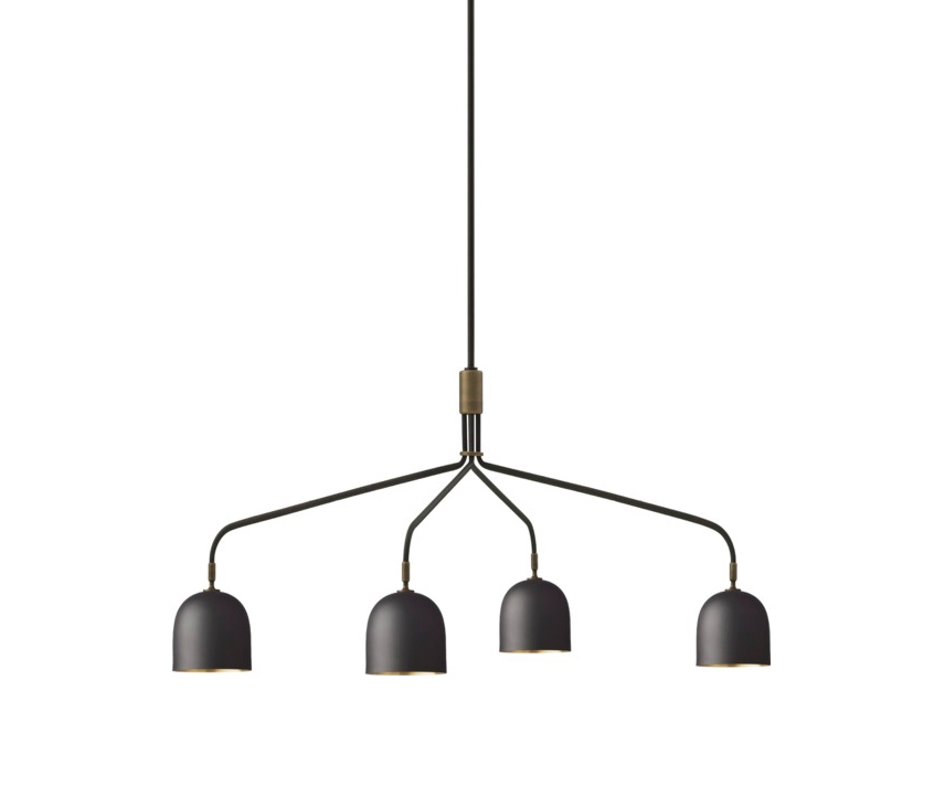 Display product Howard Chandelier - Four Arms, Long from manufacturer GUBI