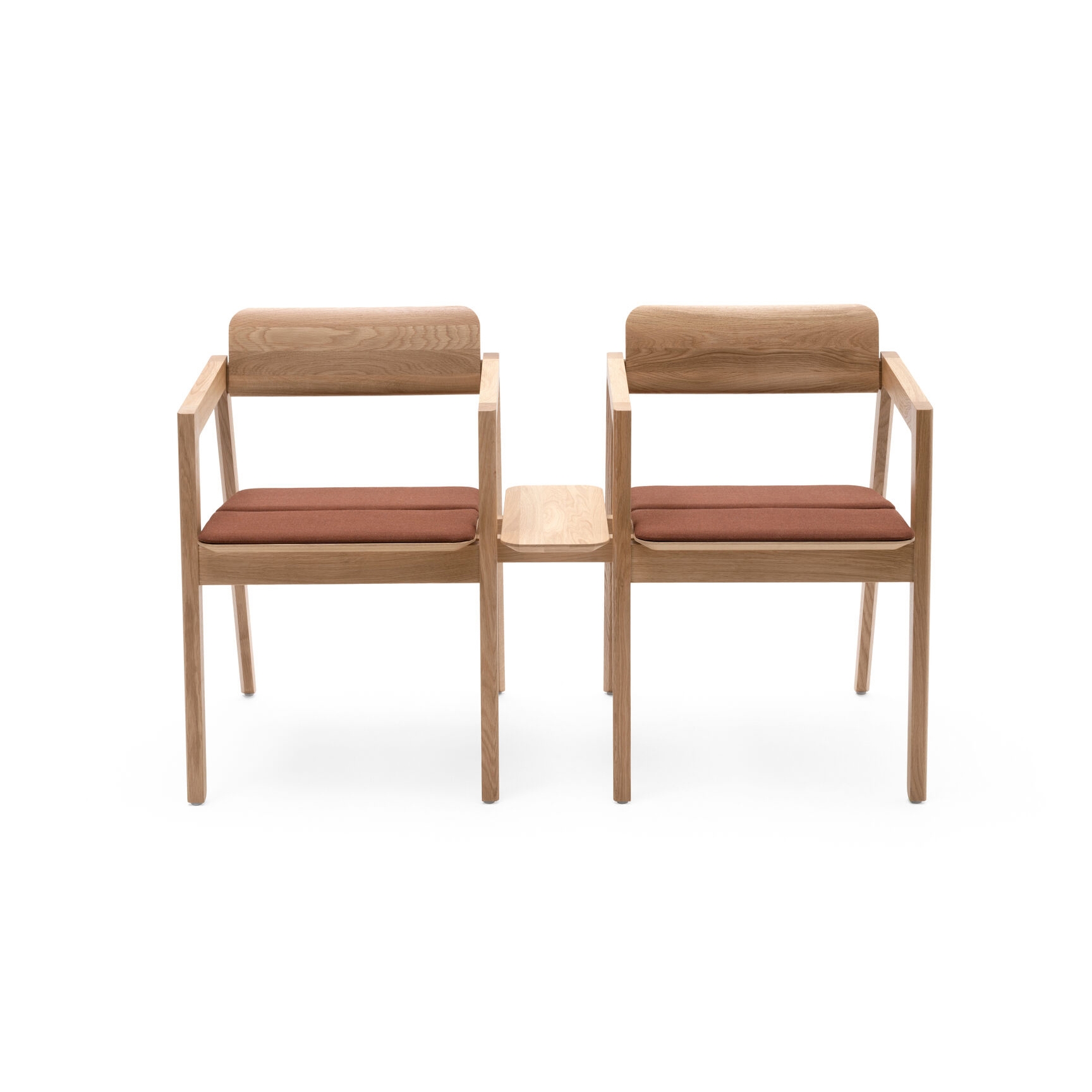 Display product Knekk chair in oak fixed seat cushion from manufacturer Fora Form