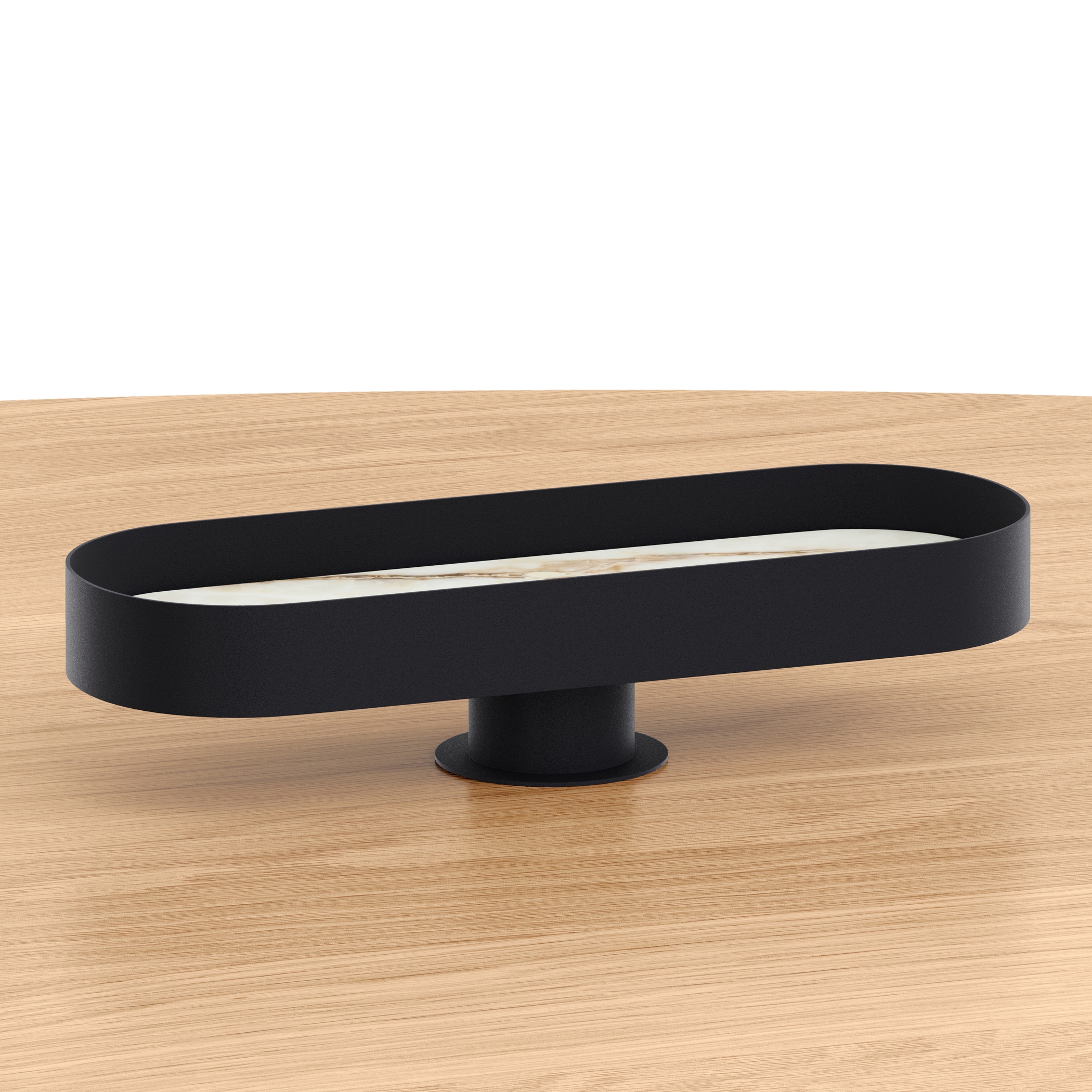 Display product ON Tray Oval w/marble from manufacturer Fora Form