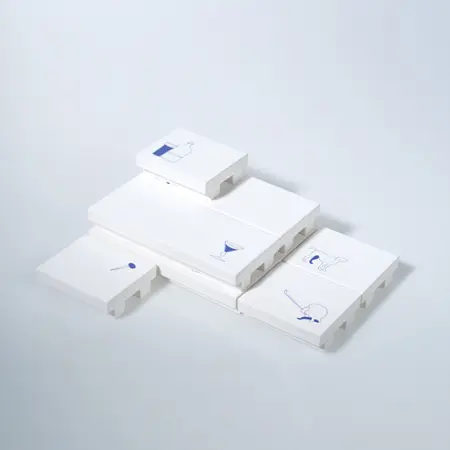 Cor Unum - Set of 7 stackable serving plates