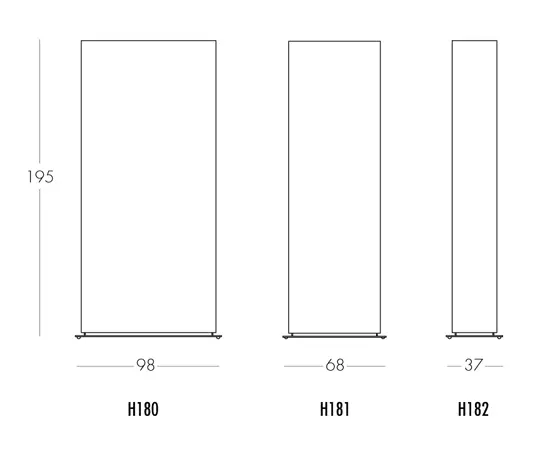 Dix Heures Dix - Paravent mobile H312 floor lamp