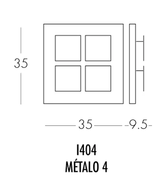 Dix Heures Dix - Métalo 4 I404 wall lamp