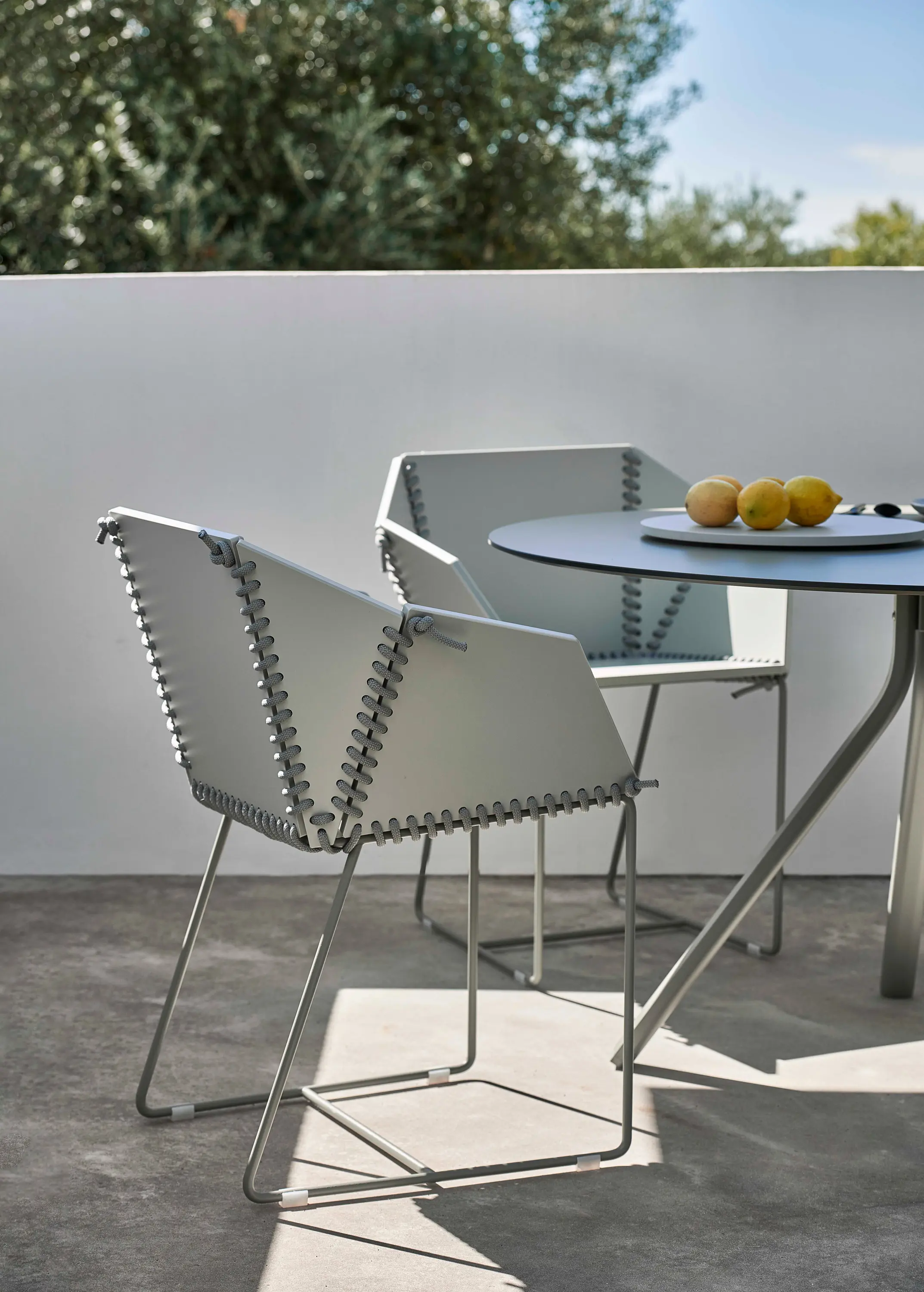 GANDIABLASCO - Textile Stool With Backrest