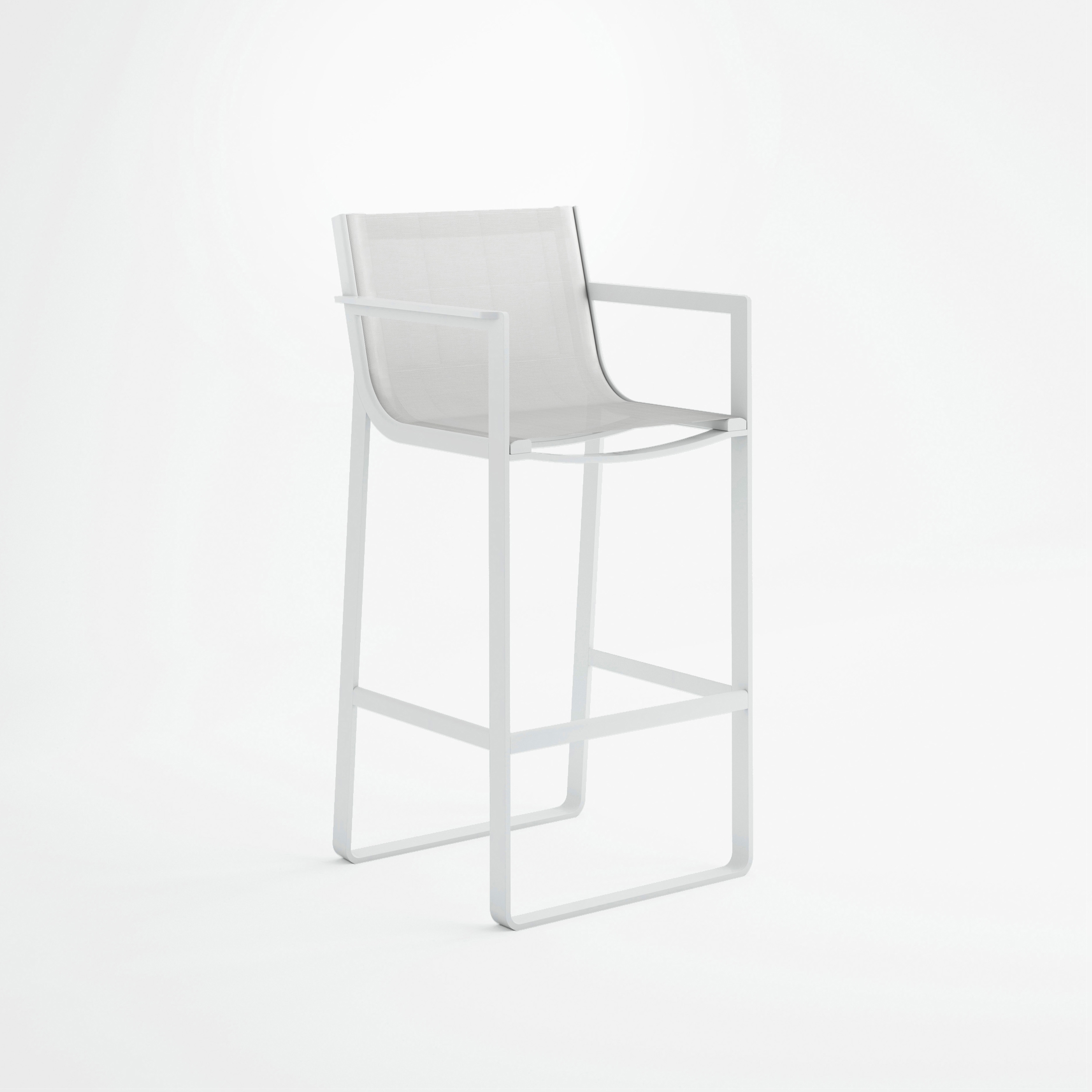 Display product Flat Textil Stool with High Backrest and Arms from manufacturer GANDIABLASCO