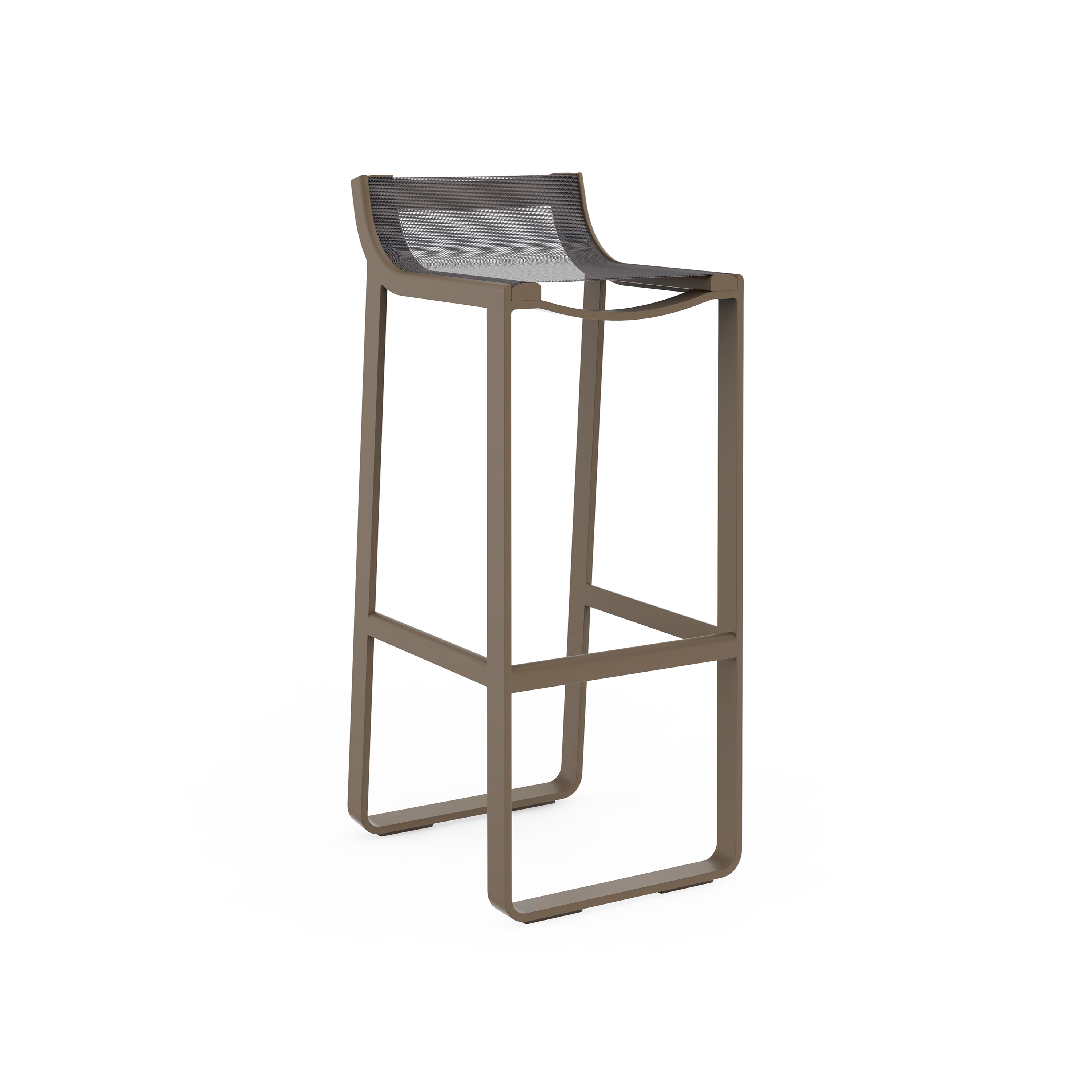 Flat Textil Stool with Backrest