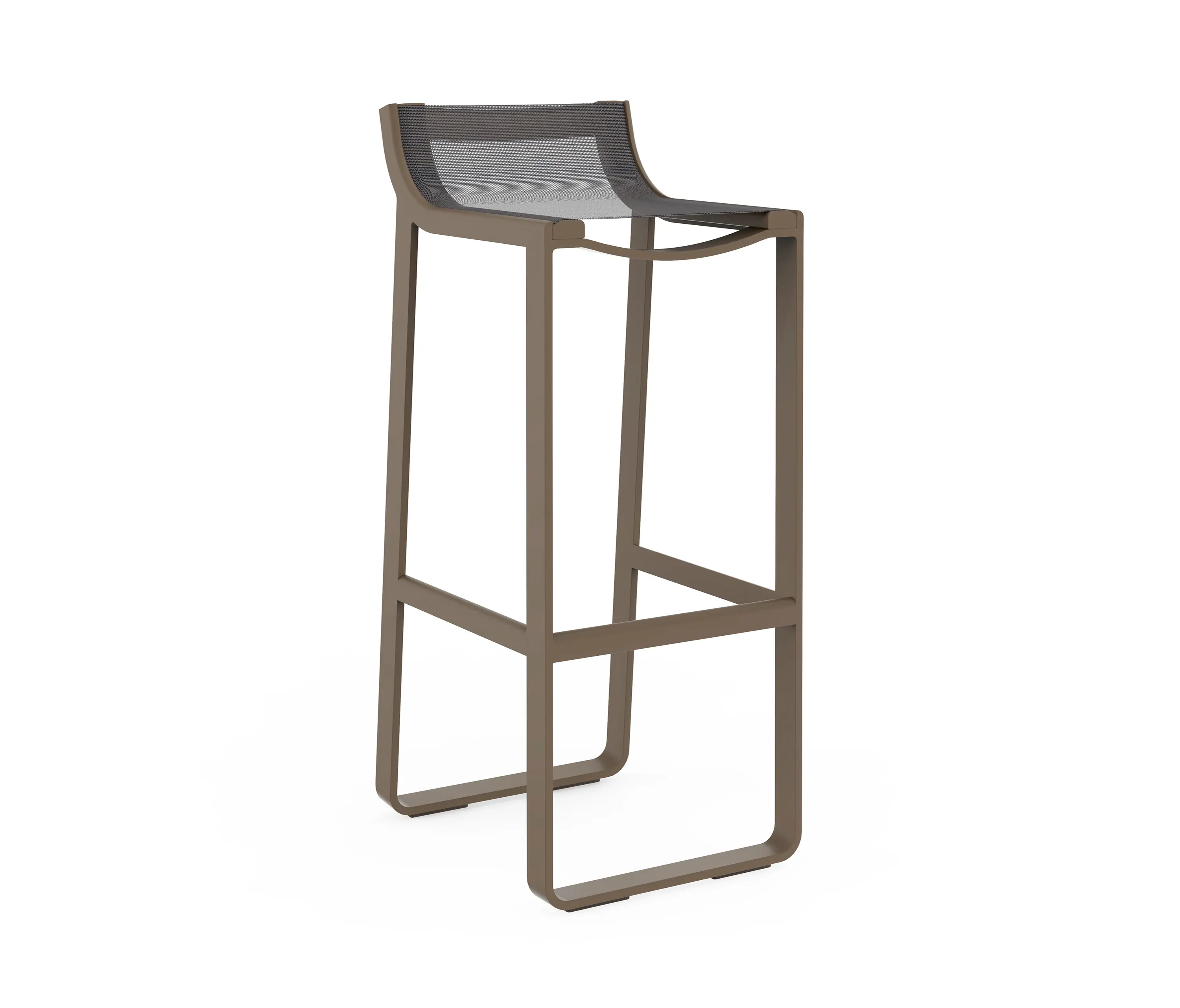 GANDIABLASCO - Flat Textil Stool with Backrest