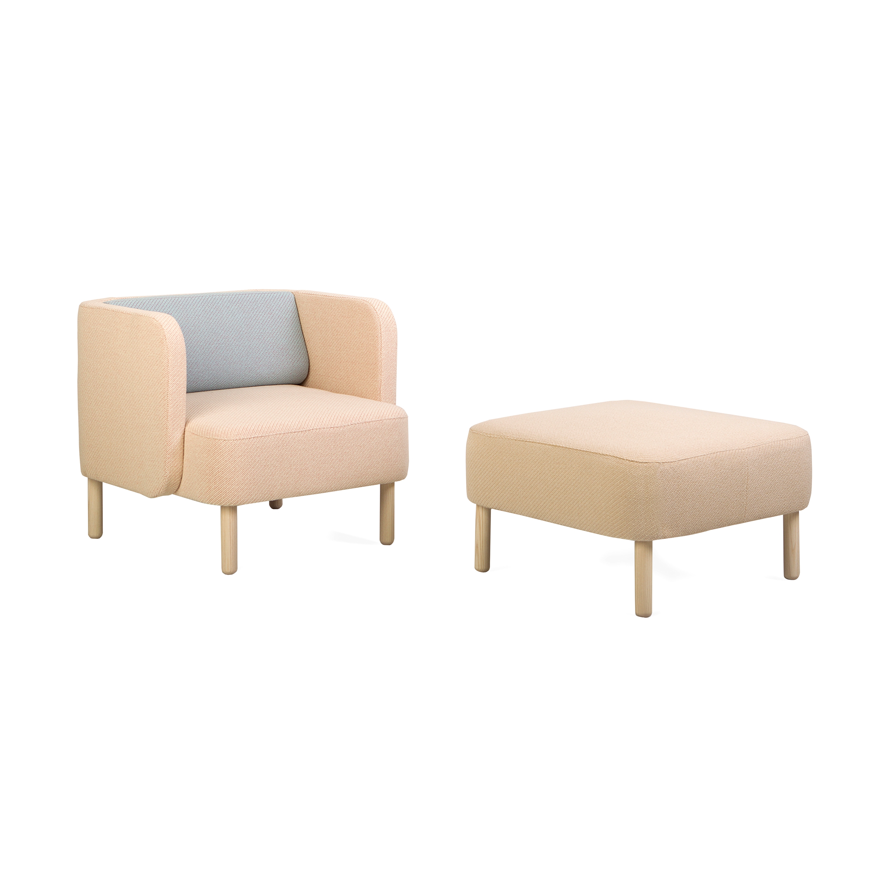 Story easy chair + pouf