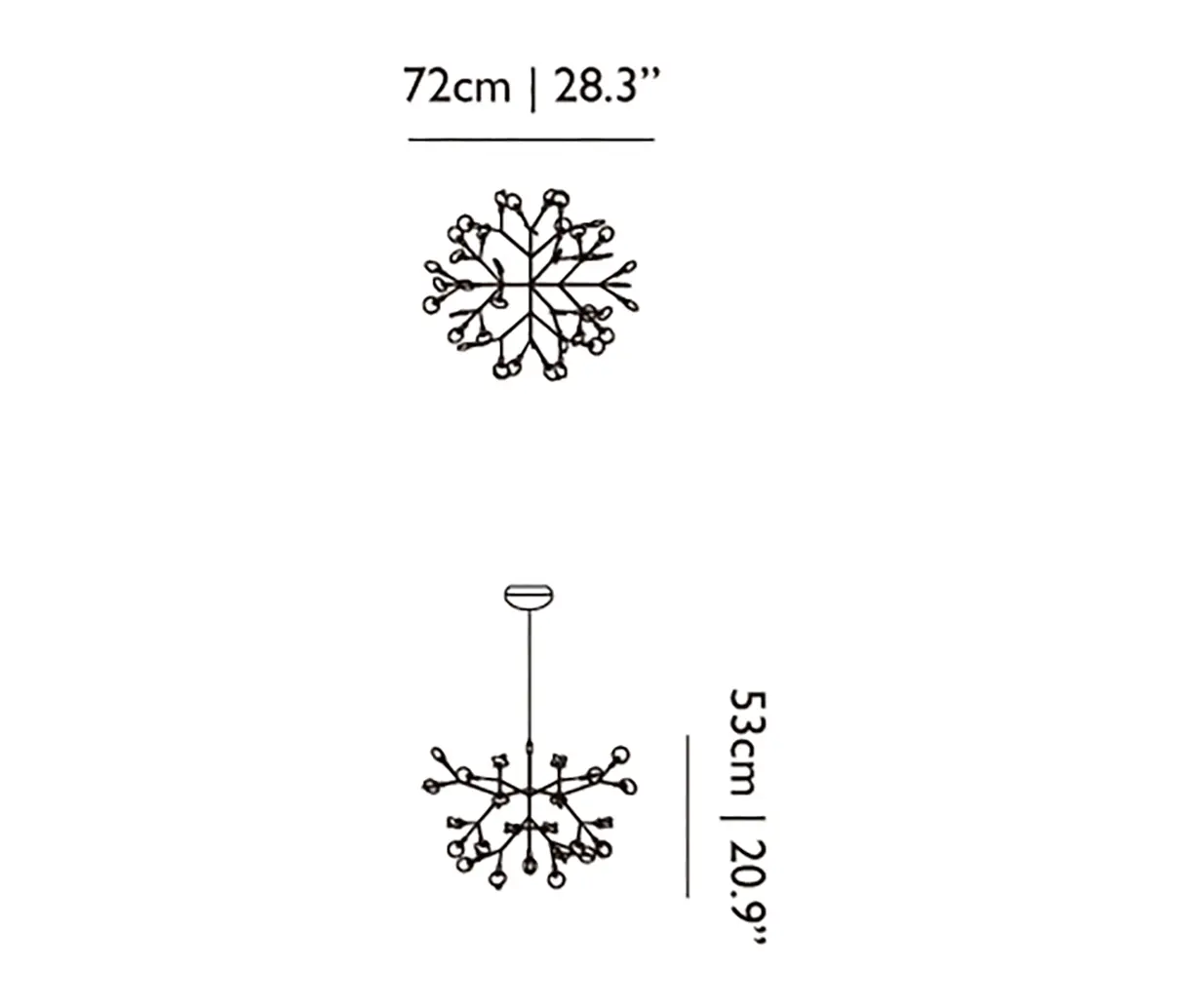 moooi - Heracleum III Suspended, Small, Nickel