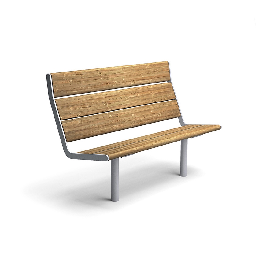 Display product April bench high back from manufacturer Vestre