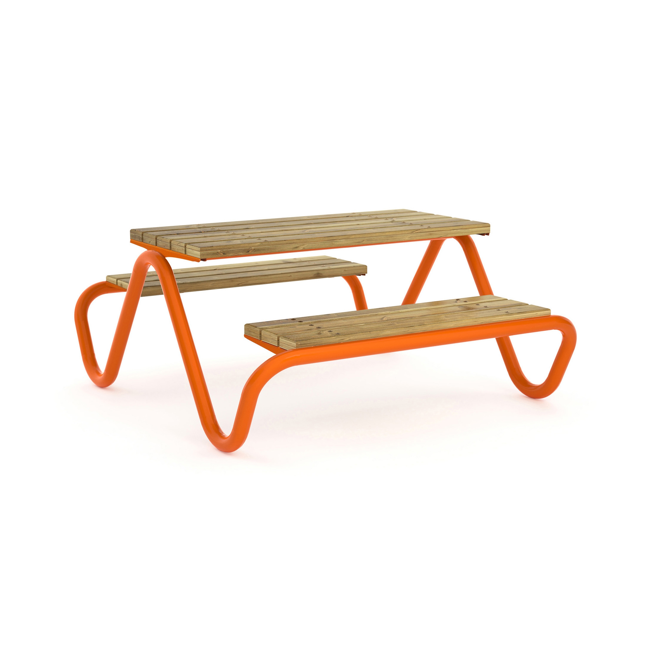 Display product Hvilan double bench and table from manufacturer Vestre