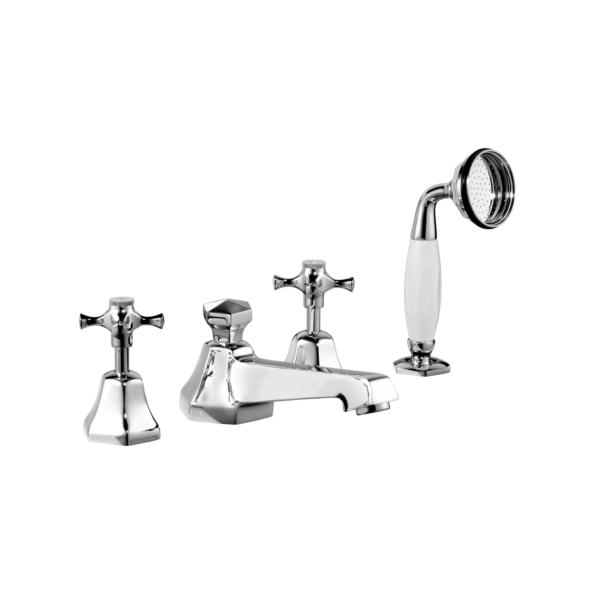 Afficher le produit Cubist Deck-Mounted Bath Shower Set du fabricant Czech & Speake