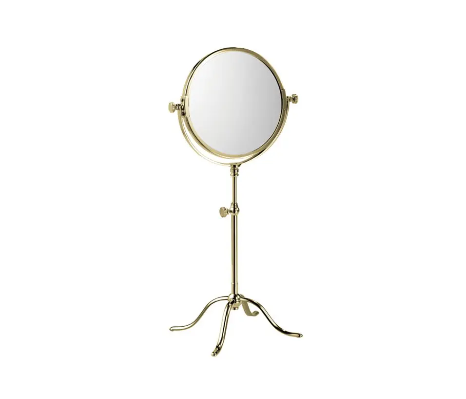 Czech & Speake - Edwardian Free Standing Shaving/Make-Up Mirror in DuraGold