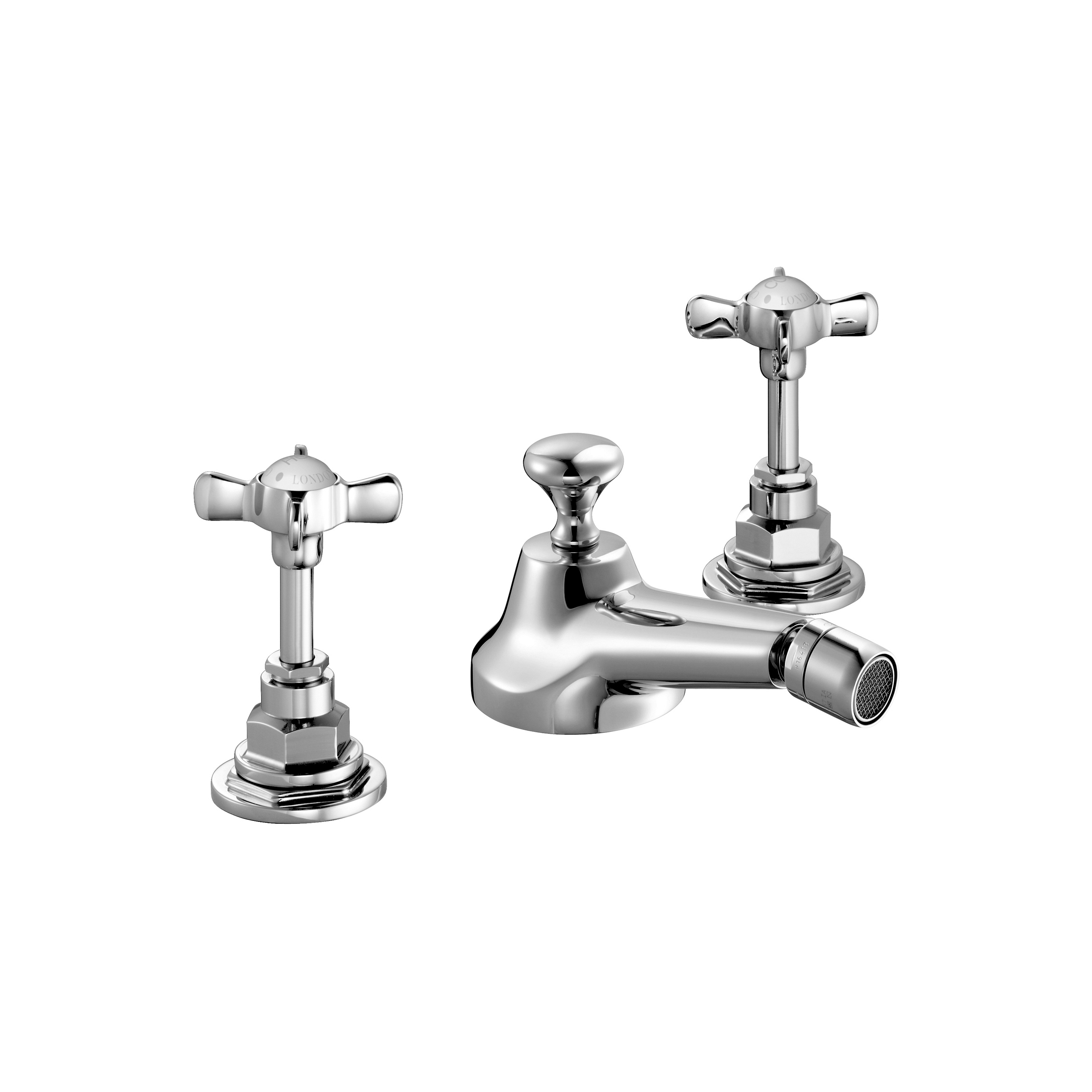 Mostra il prodotto Edwardian Three-Hole Bidet Mixer with Pop-Up Waste del produttore Czech & Speake