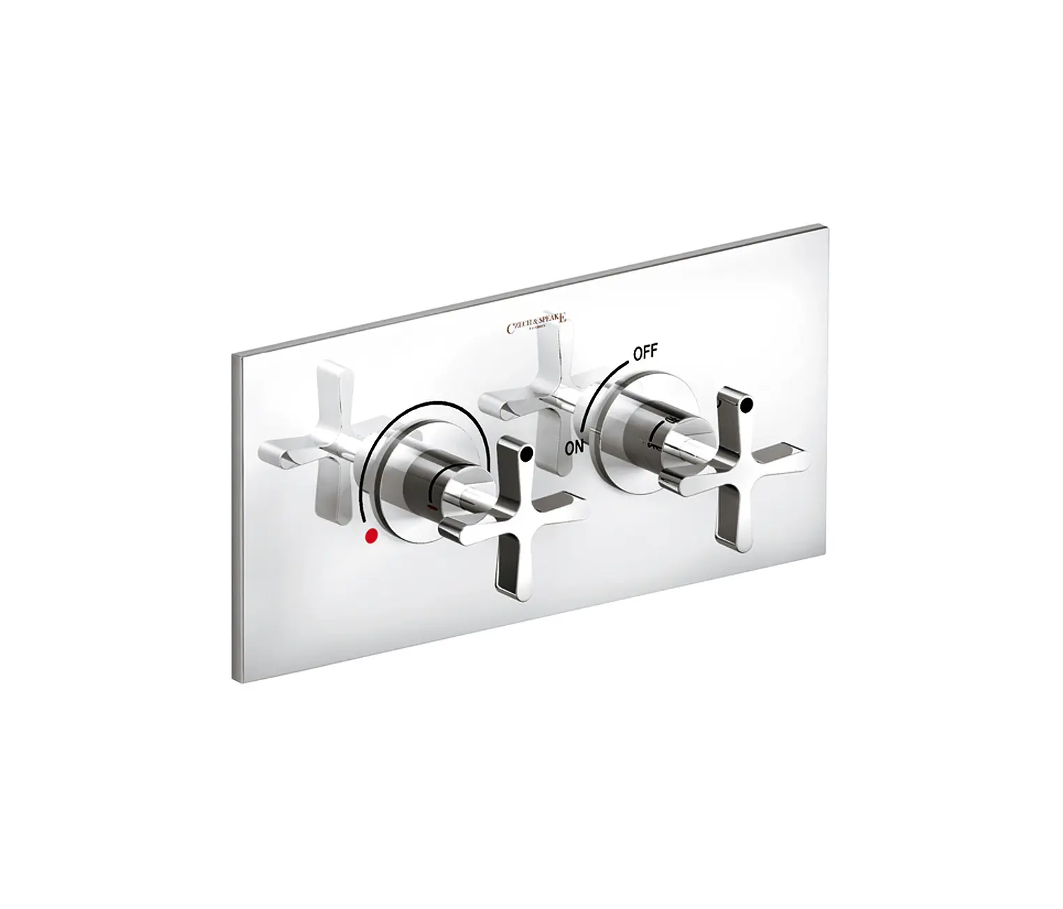 Czech & Speake - DCA ½" Concealed Thermostatic Mixer with Volume Control, Horizontal Plate