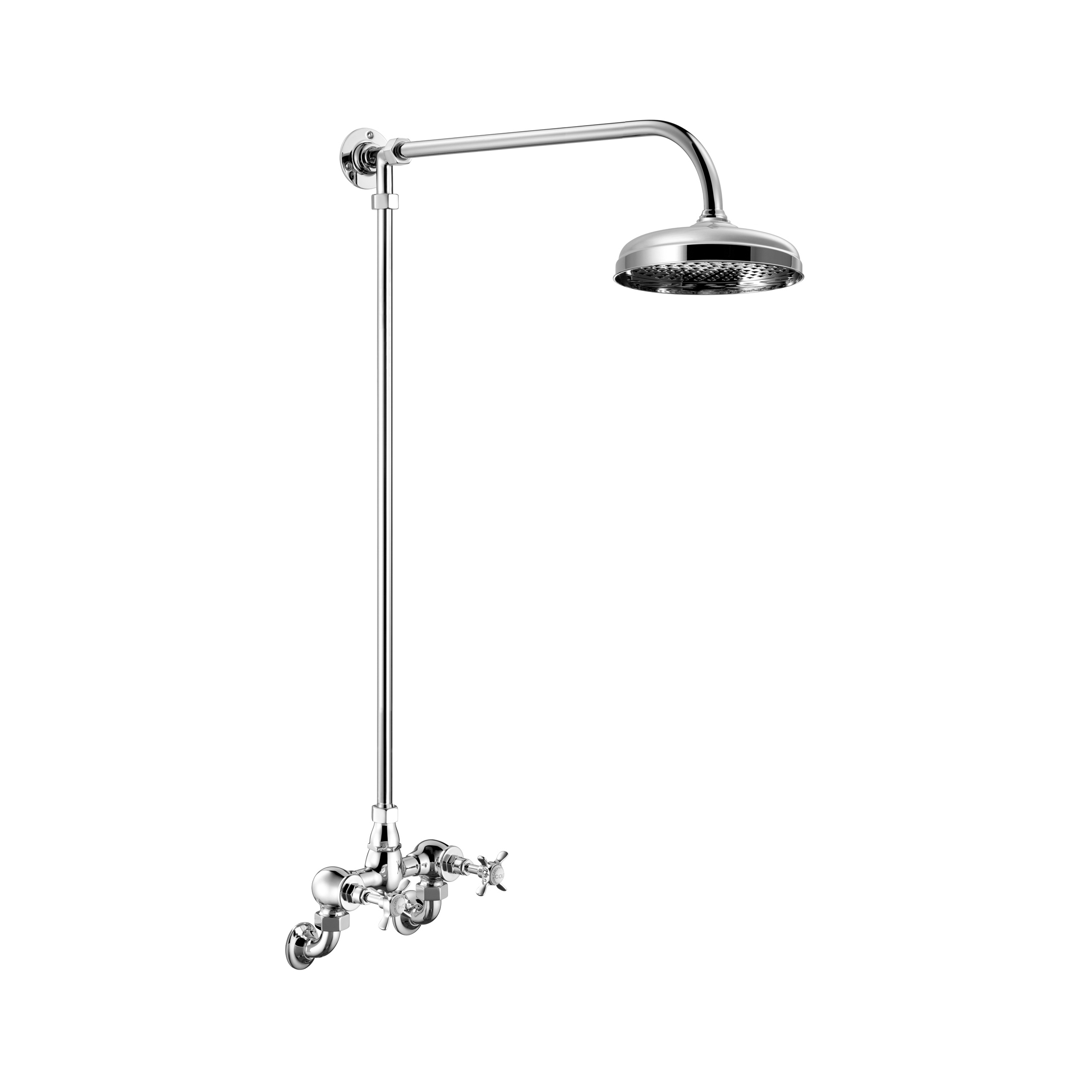 Display product Edwardian Wall Mounted Shower Mixer (Fixed 3/4″ Unions) from manufacturer Czech & Speake