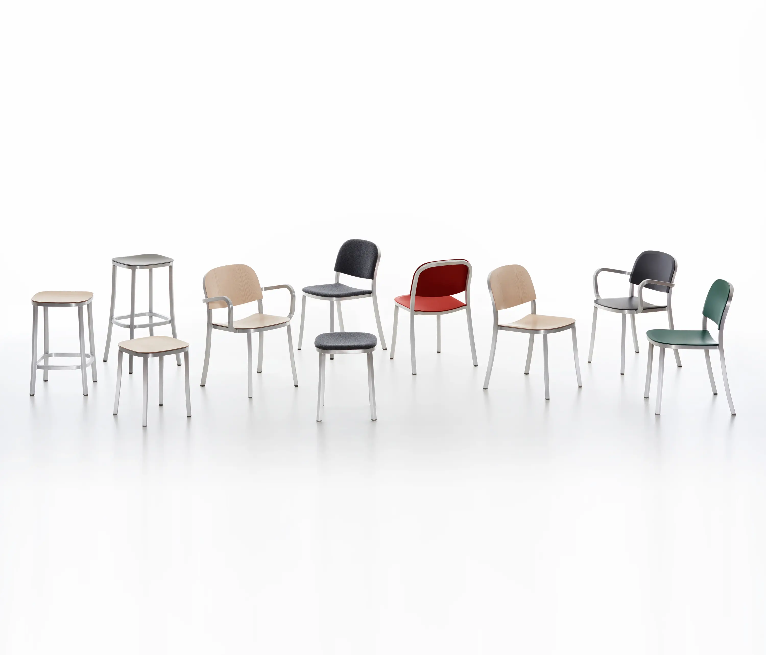 emeco - 1 Inch Reclaimed Stacking Chair Brown