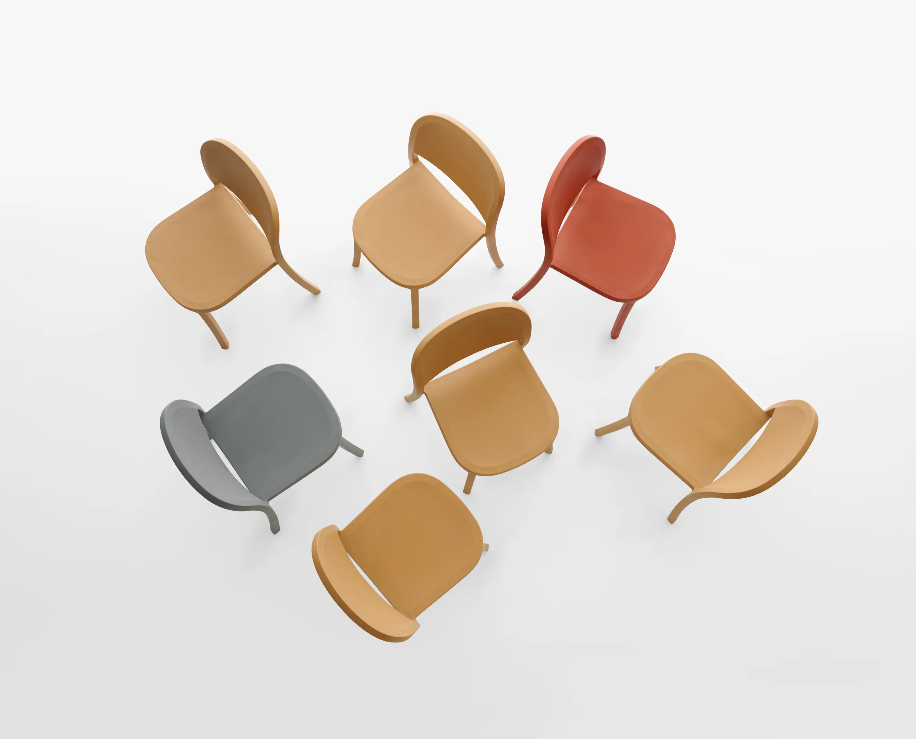 emeco - 1 Inch Reclaimed Stacking Chair Brown