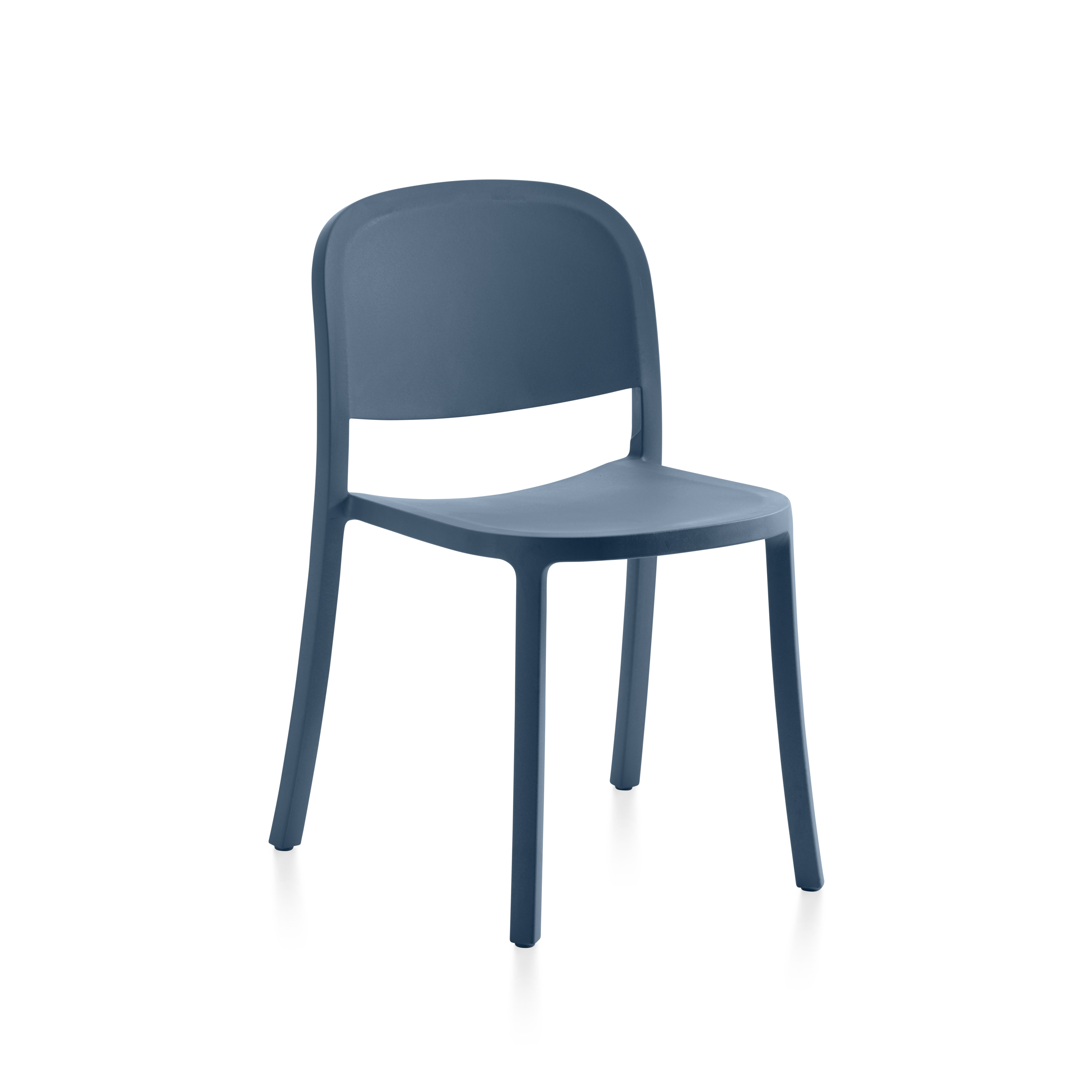 Display product 1 Inch Reclaimed Stacking Chair Blue from manufacturer emeco
