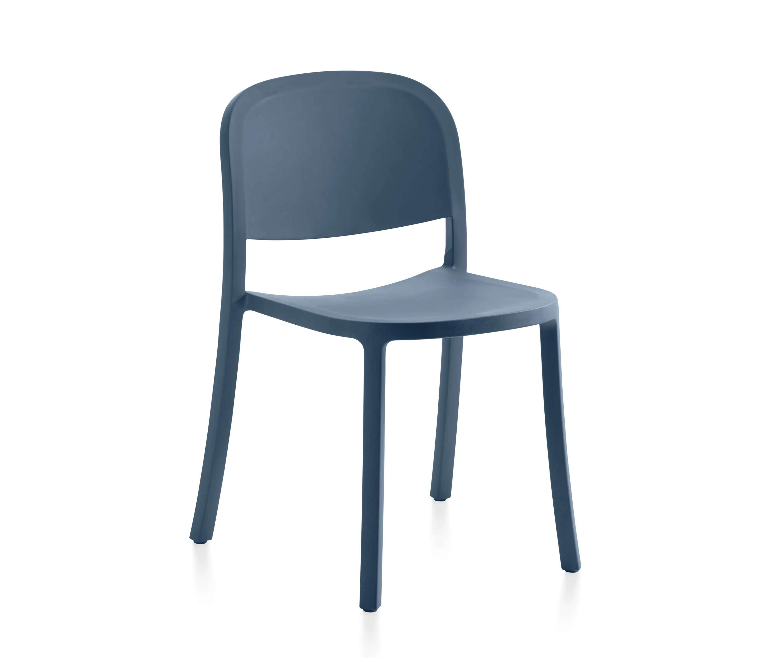 emeco - 1 Inch Reclaimed Stacking Chair Blue