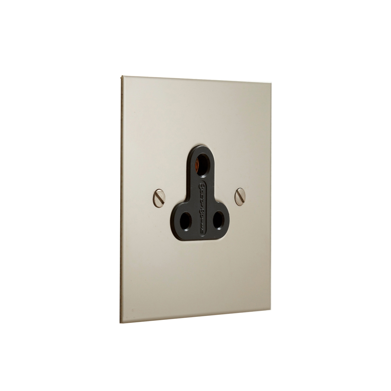 Mostra il prodotto Nickel Silver single 5amp socket with black insert del produttore Forbes & Lomax