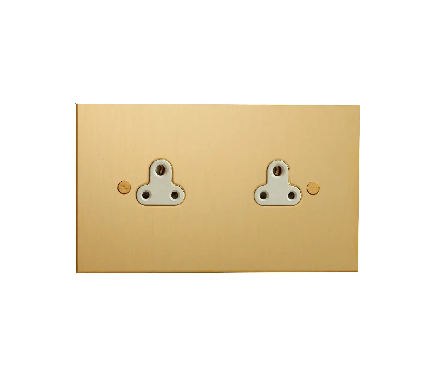 Forbes & Lomax - Unlacquered Brass double 2amp socket