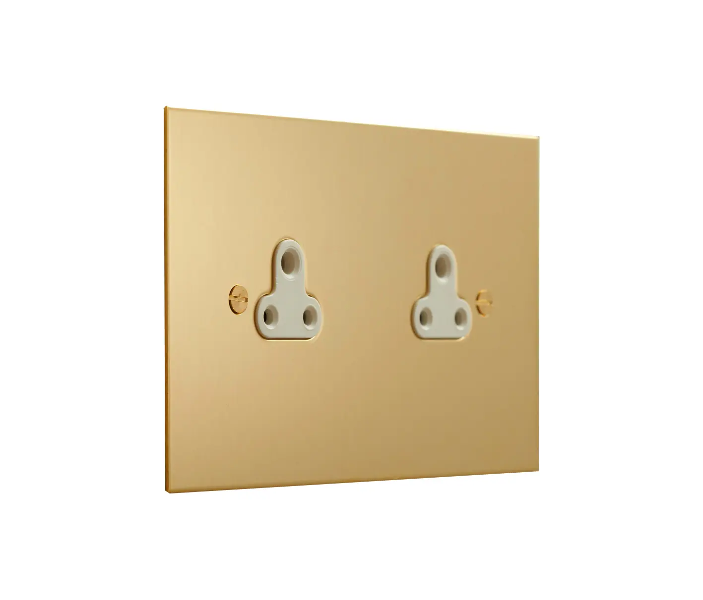 Forbes & Lomax - Unlacquered Brass double 2amp socket