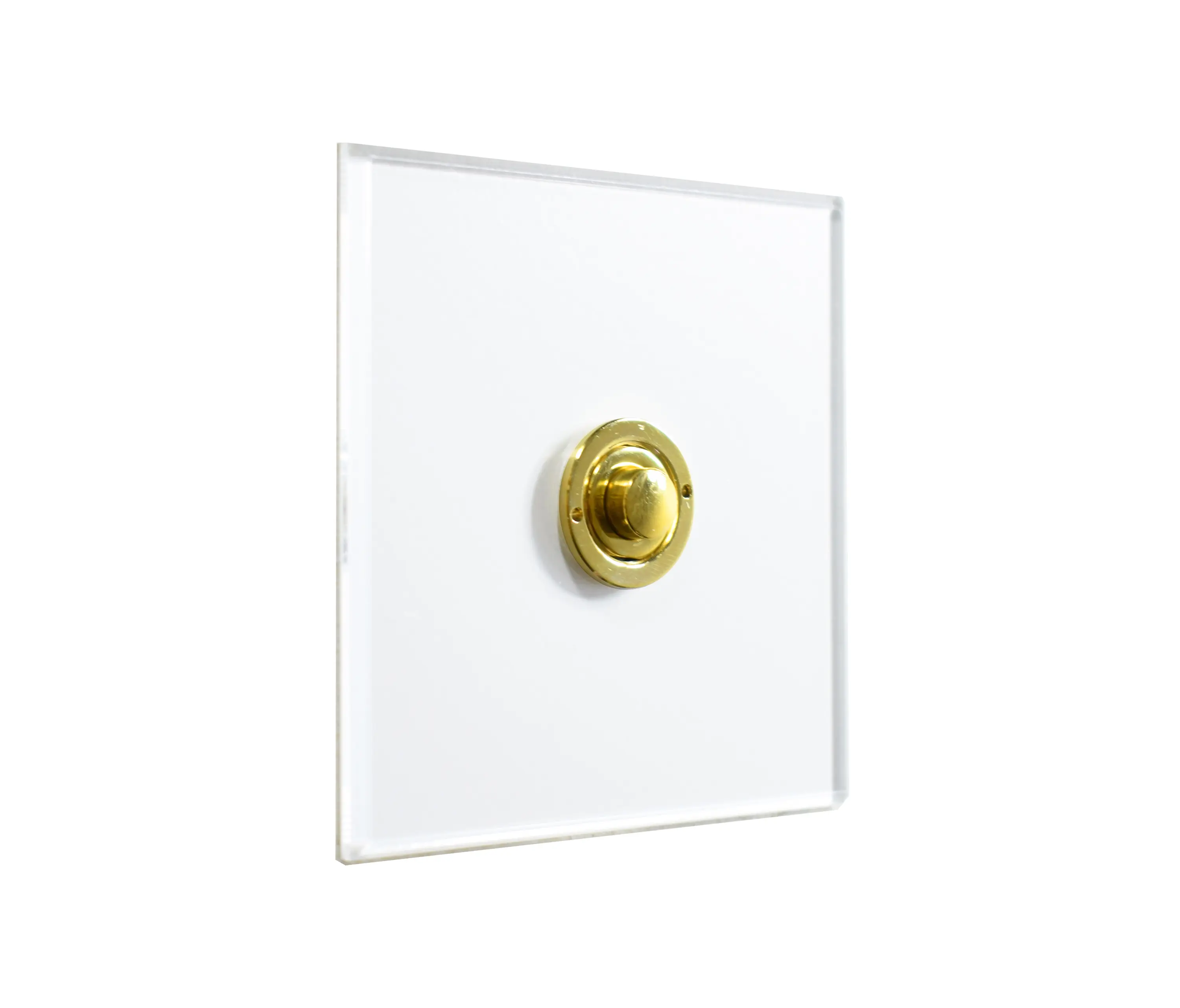 Forbes & Lomax - Invisible Lightswitch® with Unlacquered Brass button dimmer