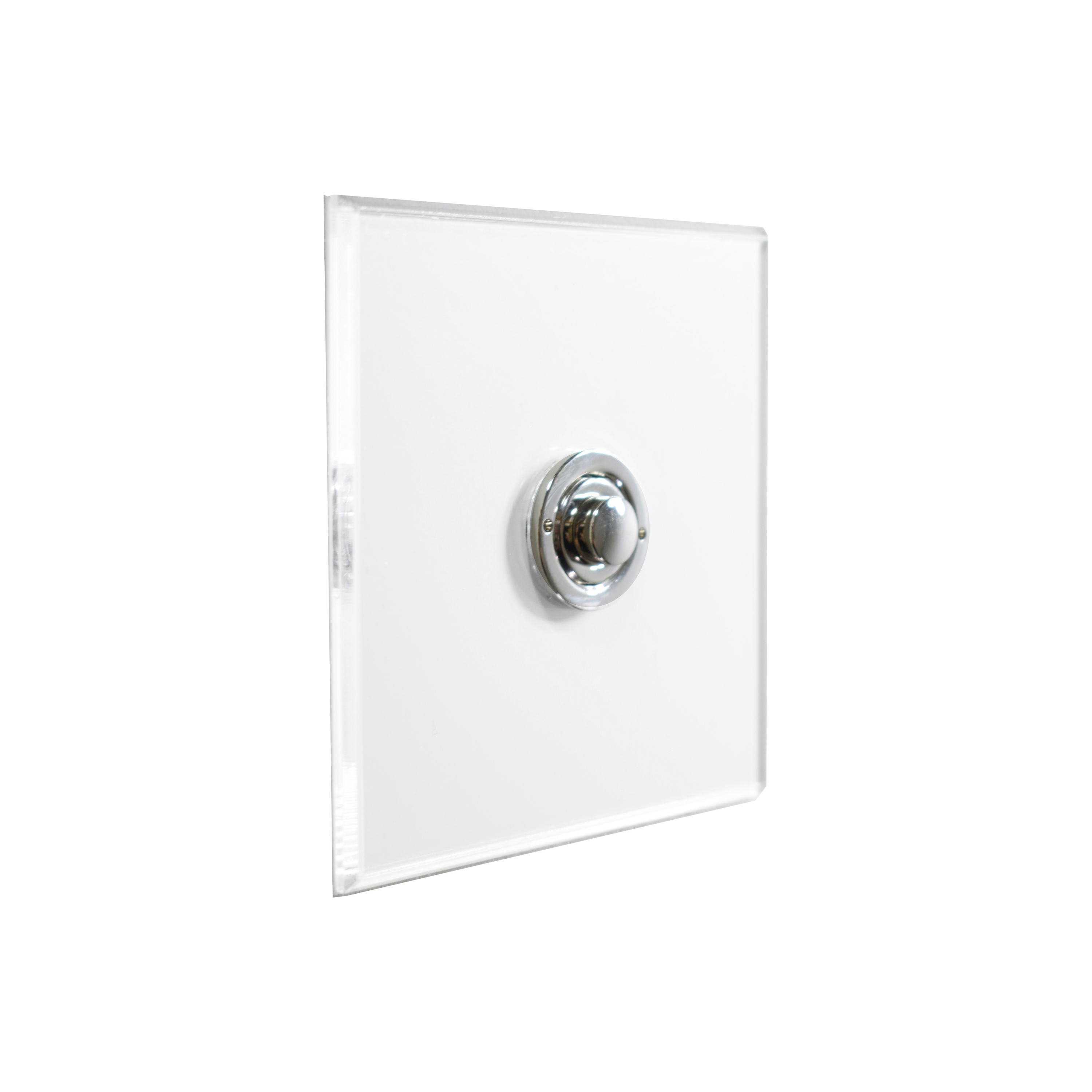 Display product Invisible Lightswitch® with Nickel Silver button dimmer from manufacturer Forbes & Lomax