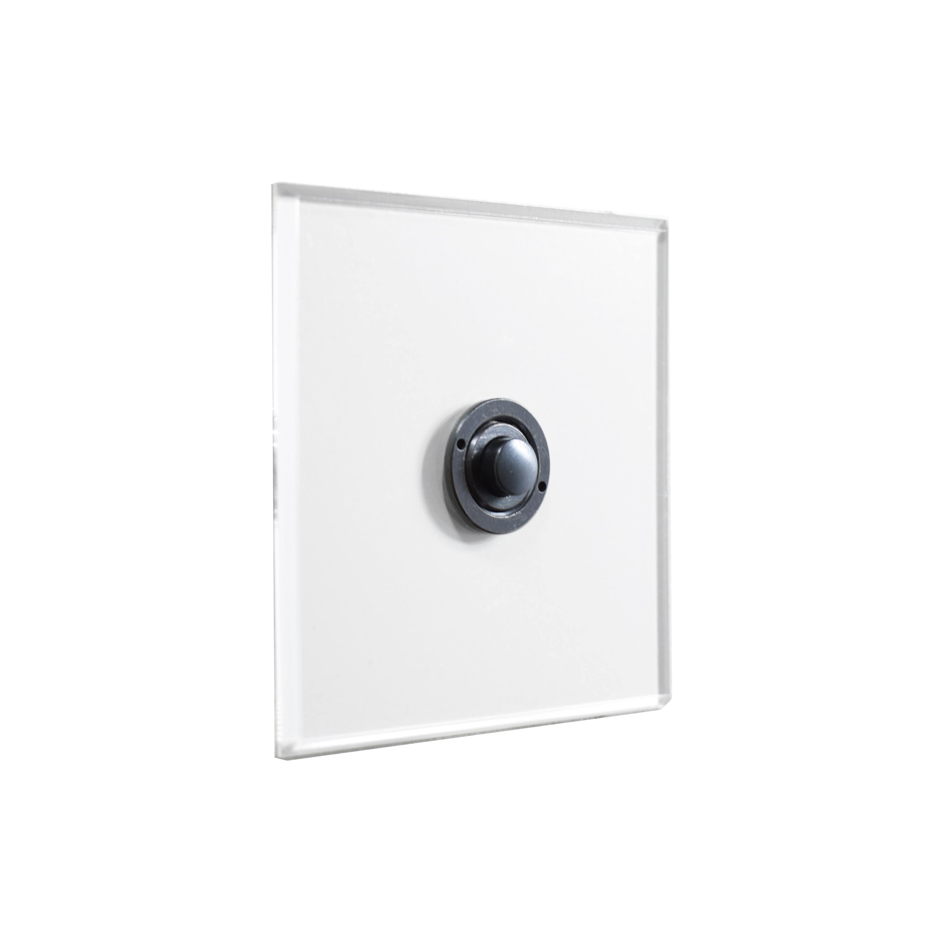 Display product Invisible Lightswitch® with Antique Bronze button dimmer from manufacturer Forbes & Lomax