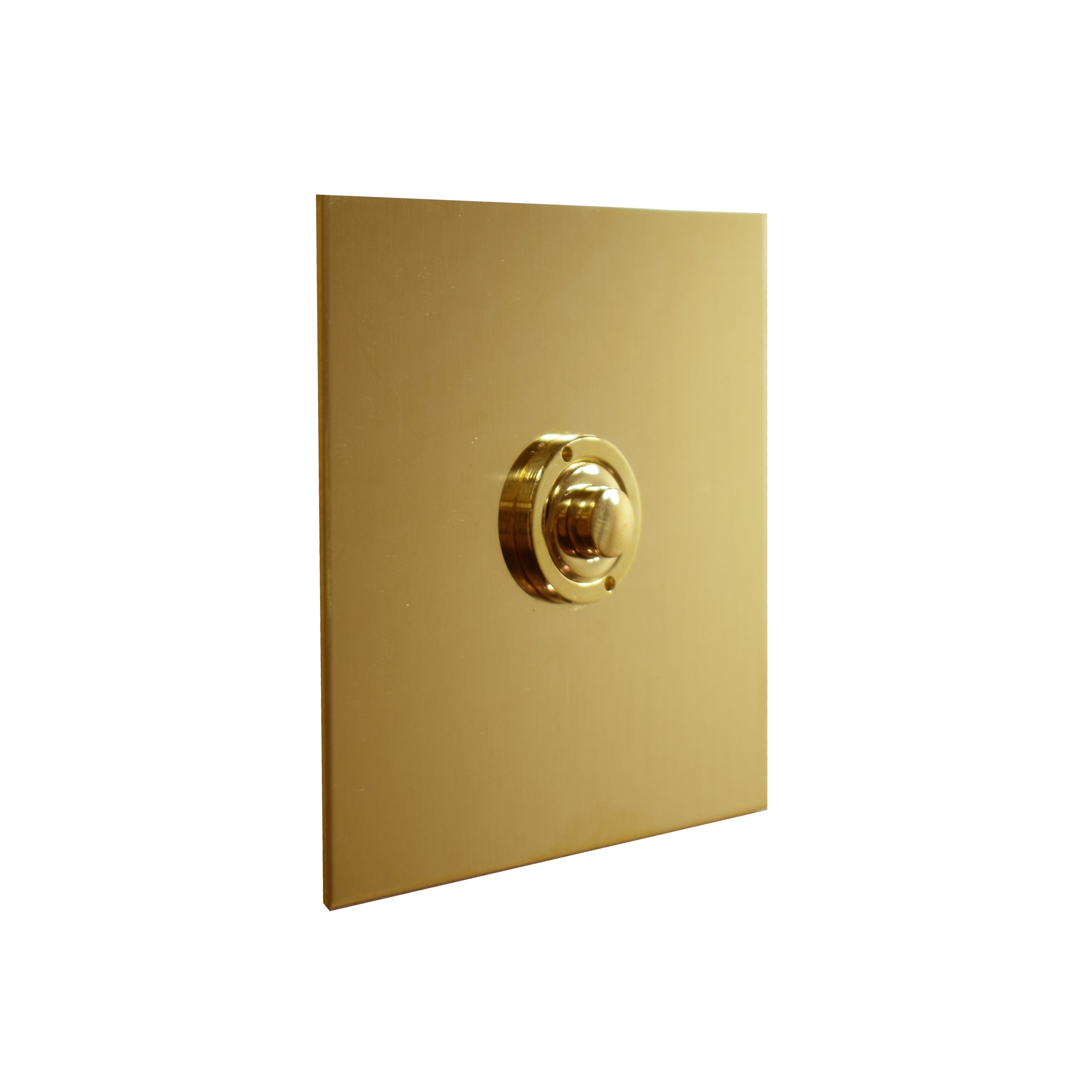 Display product Unlacquered brass button dimmer from manufacturer Forbes & Lomax