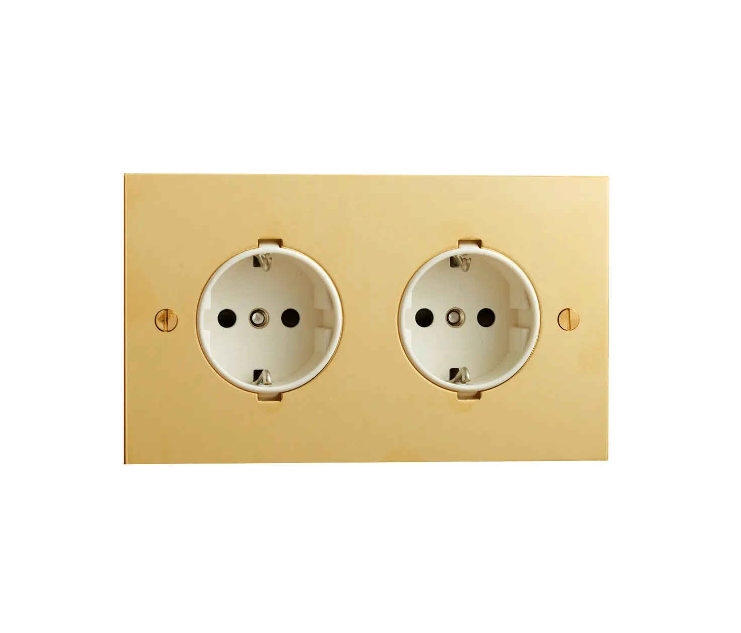 Forbes & Lomax - Unlacquered Brass double German socket