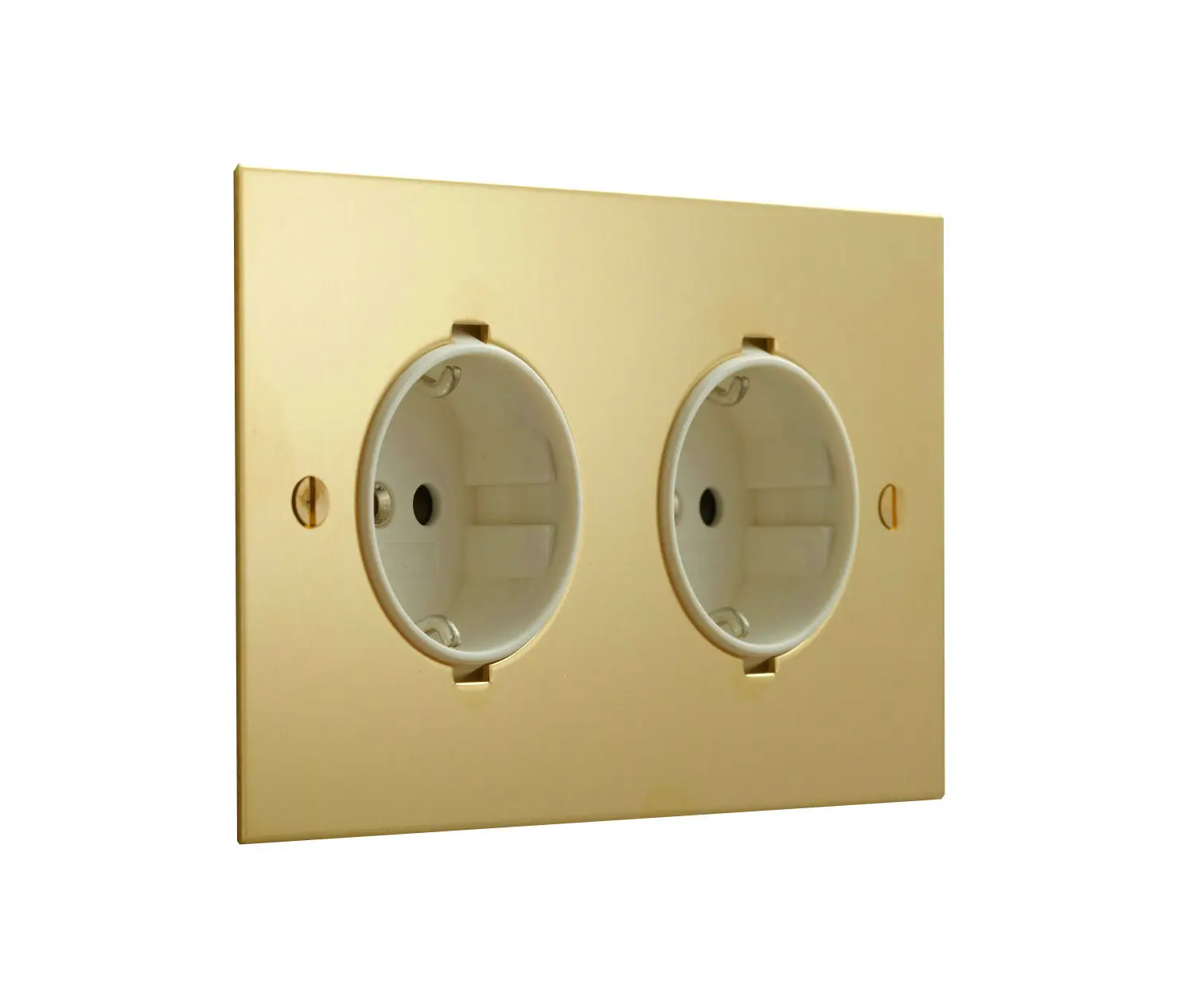 Forbes & Lomax - Unlacquered Brass double German socket