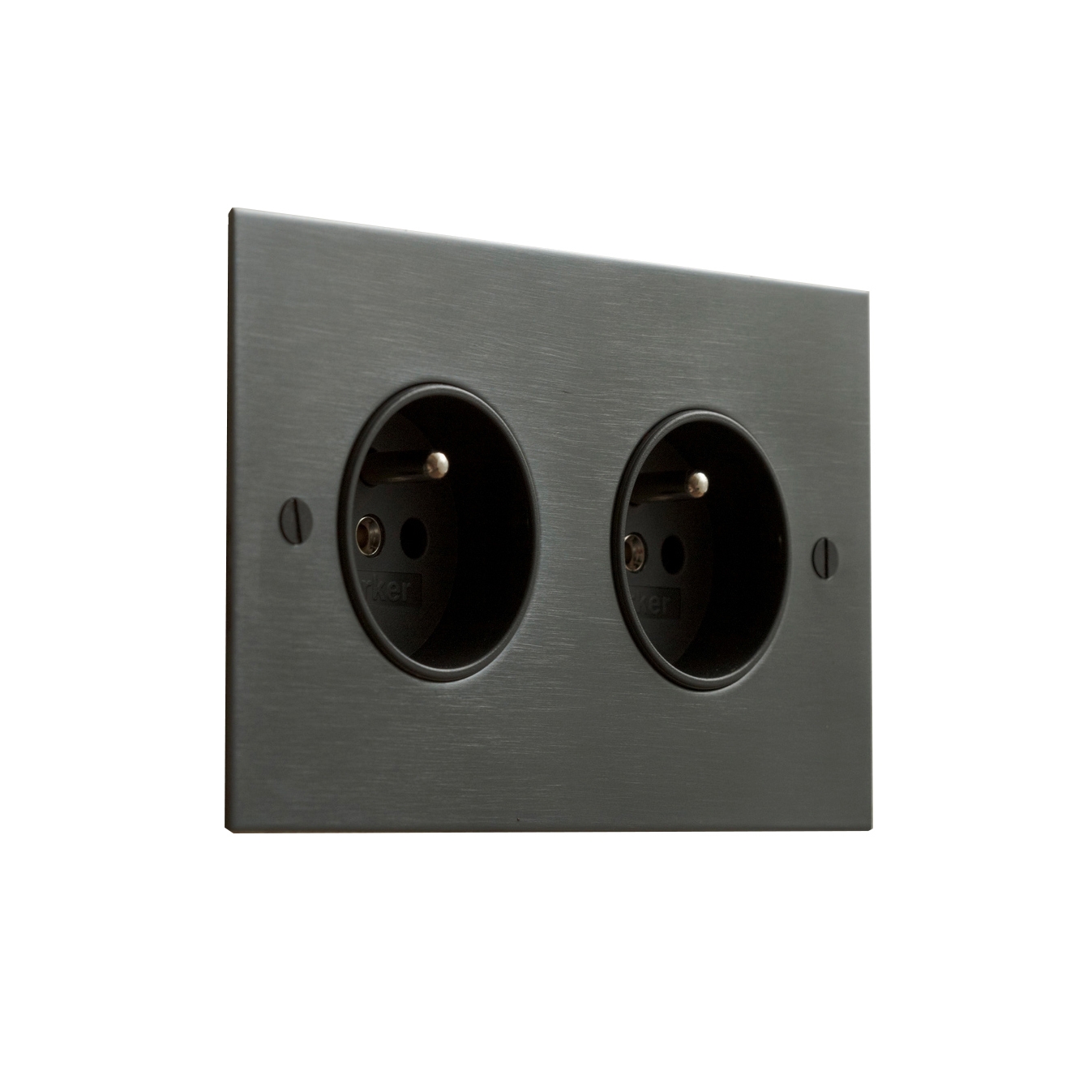 Display product Antique Bronze double French socket from manufacturer Forbes & Lomax