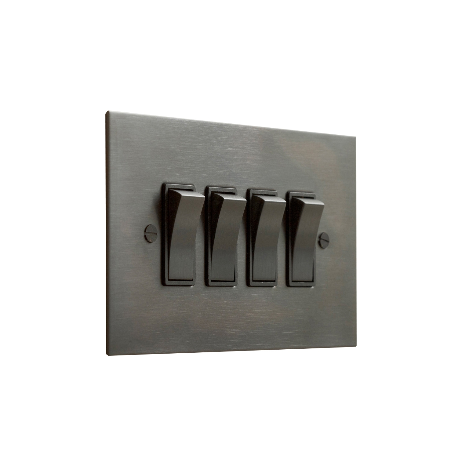 Mostra il prodotto Antique Bronze four gang rocker switch del produttore Forbes & Lomax