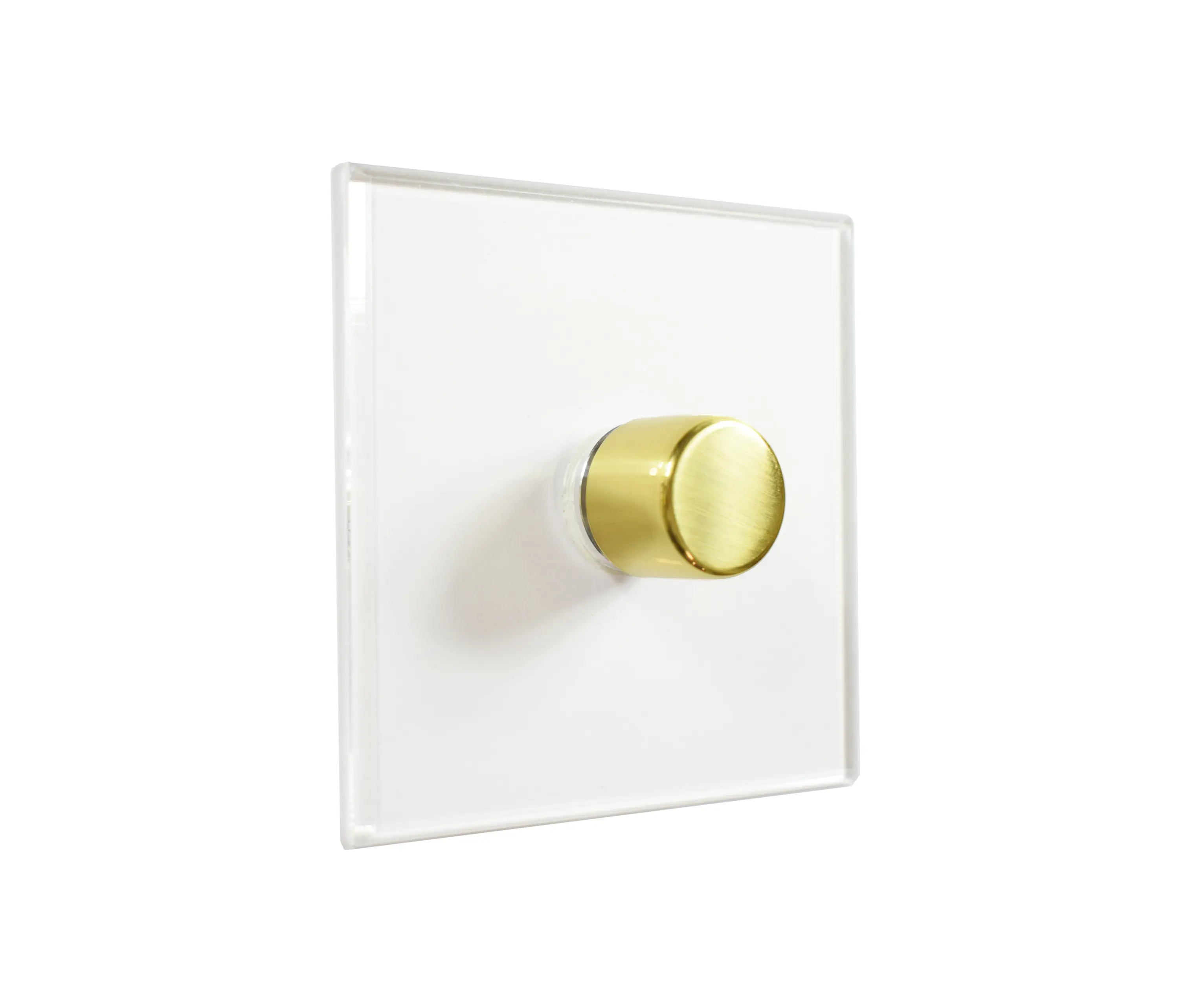 Forbes & Lomax - Invisible Lightswitch® with Unlacquered Brass rotary dimmer