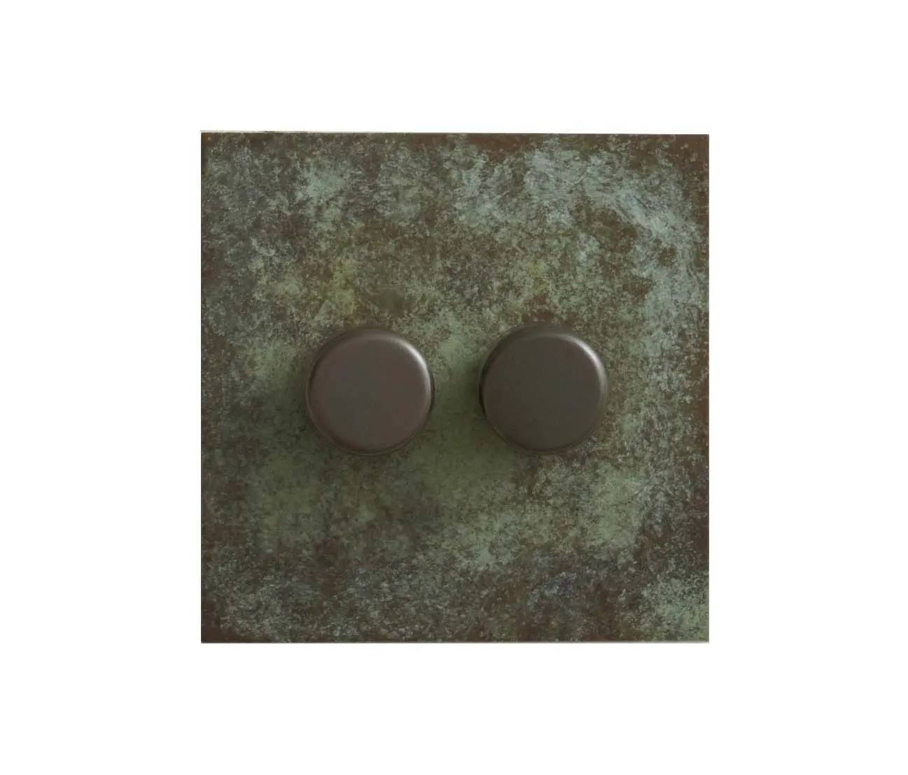 Forbes & Lomax - Verdigris two gang rotary dimmer