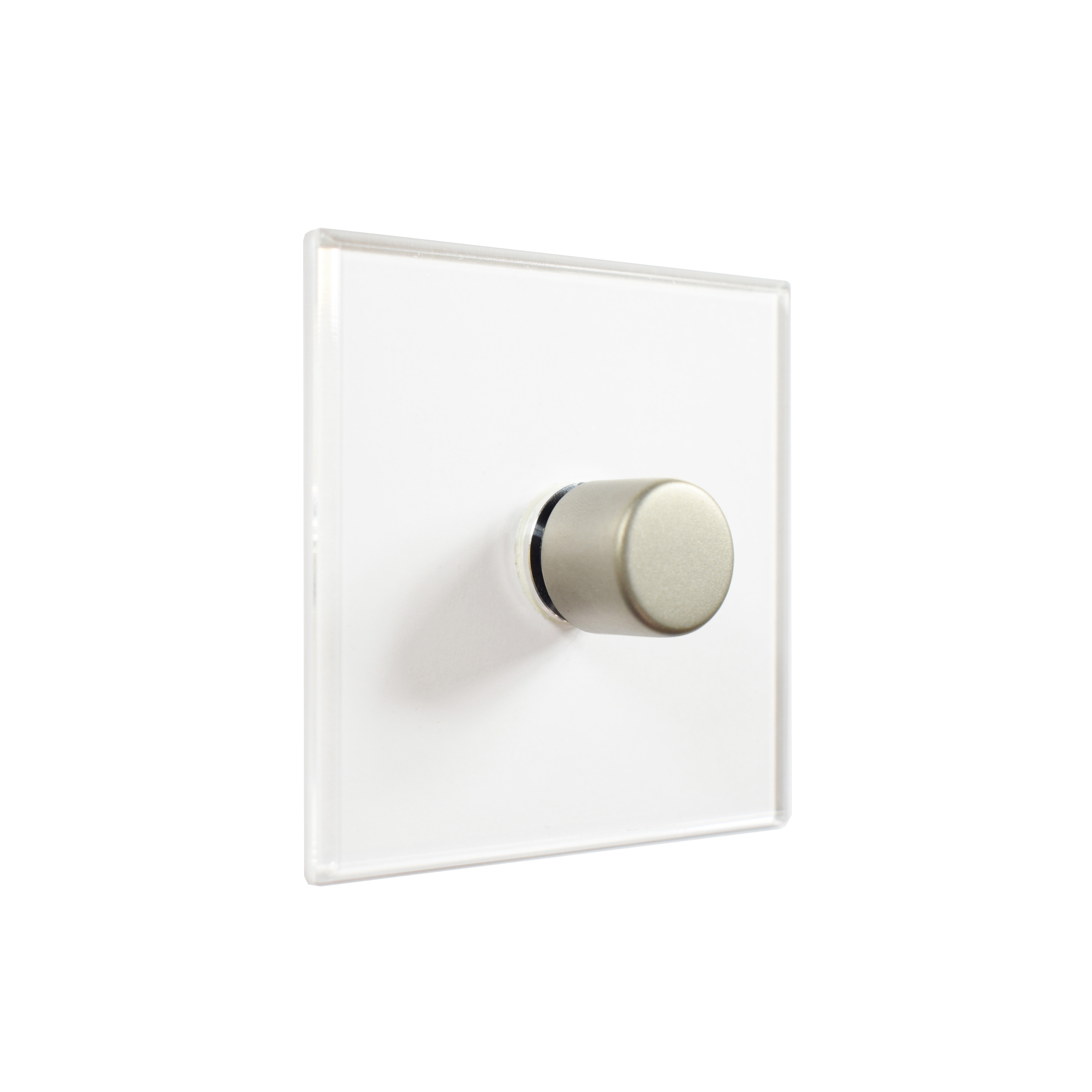 Display product Invisible Lightswitch® with Satin Nickel rotary dimmer from manufacturer Forbes & Lomax